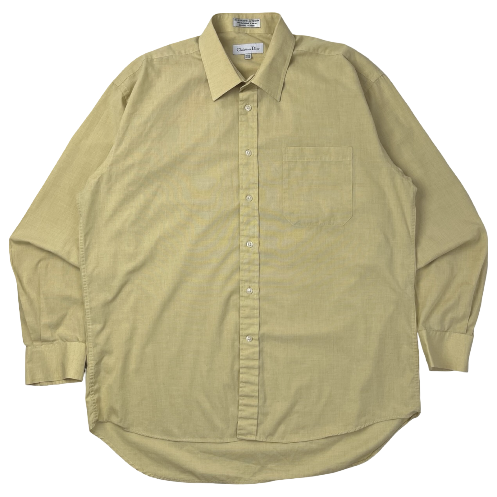 Vintage Christian Dior Button Up Yellow