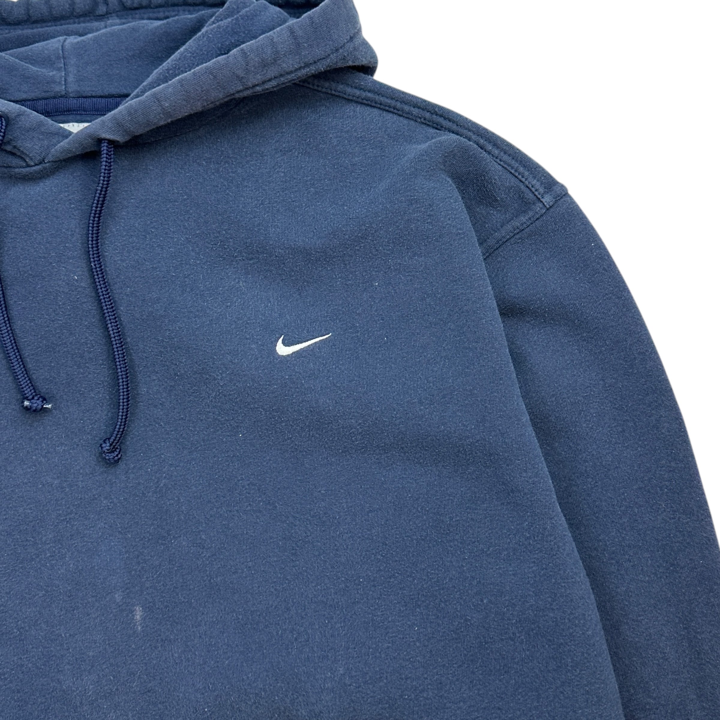 Vintage Nike Small Swoosh Hoodie Navy