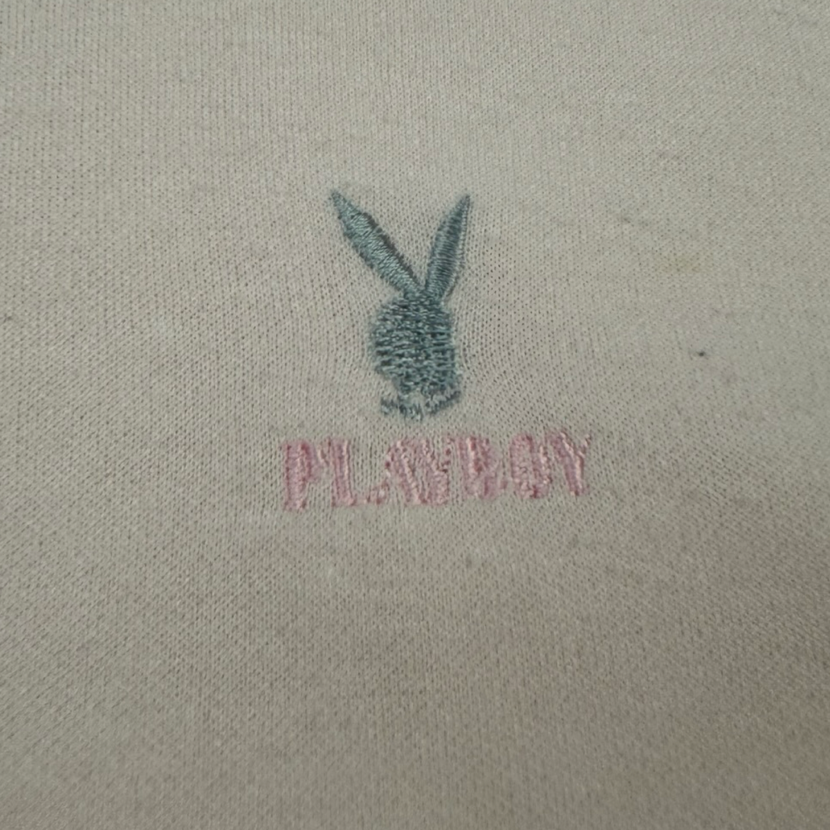 Vintage Playboy Embroidered S/S Sweat T-Shirt Pink