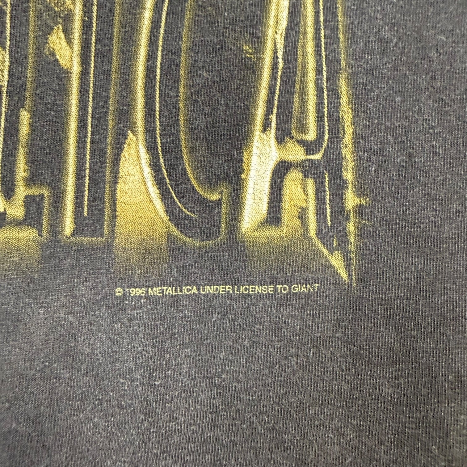 1996 Metallica Load Tour Tee Faded Black