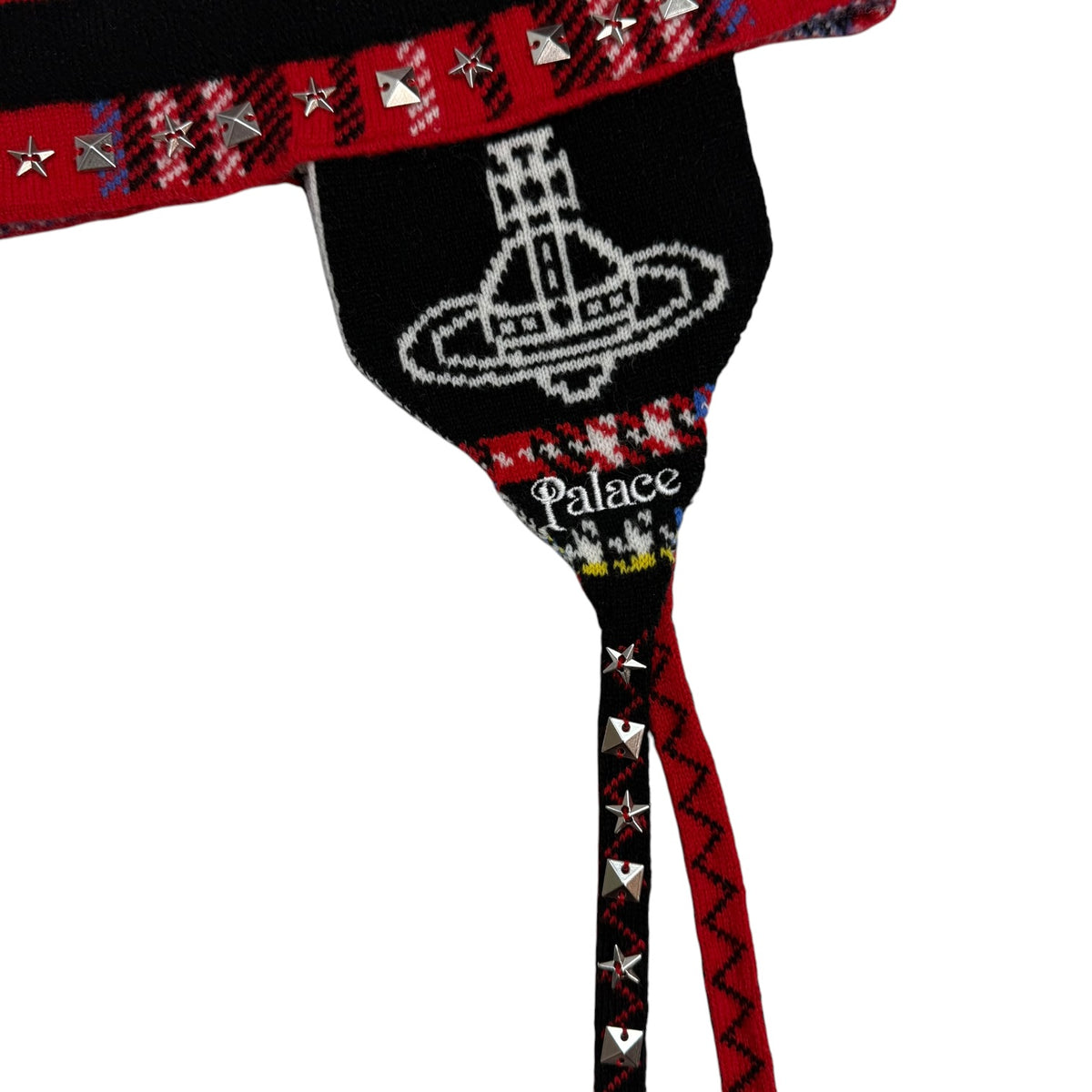 Palace x Vivienne Westwood Orb Knit Earflap Beanie Tartan