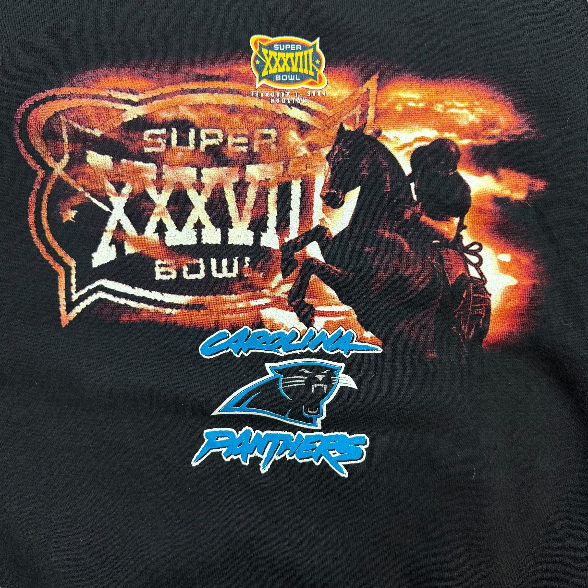 Vintage Superbowl Carolina Panthers Crewneck Black