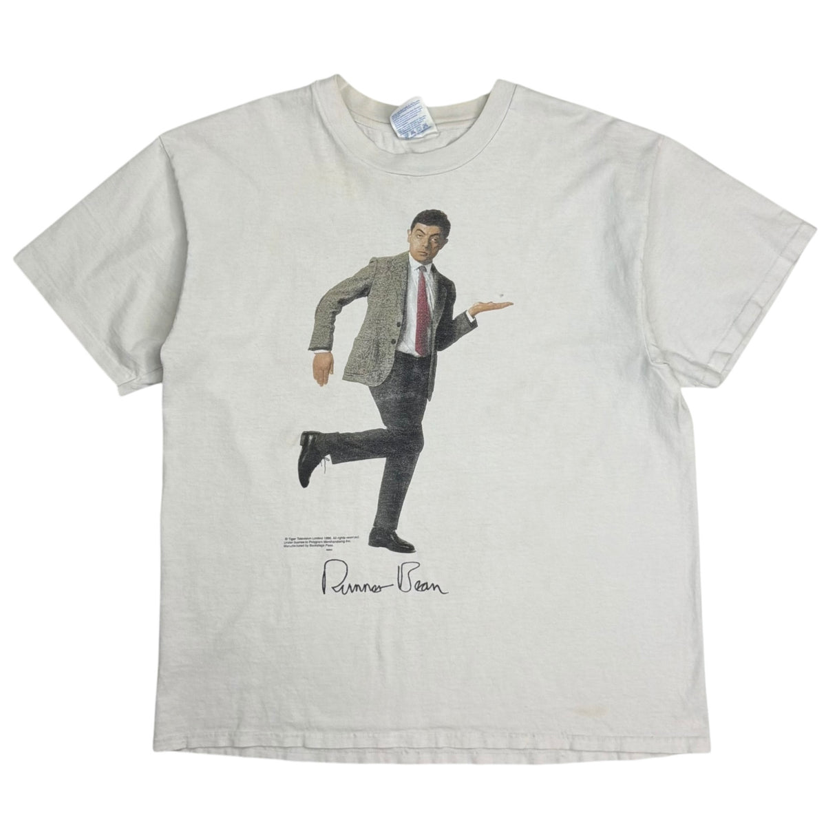 1996 Mr Bean Runner Bean Tee White