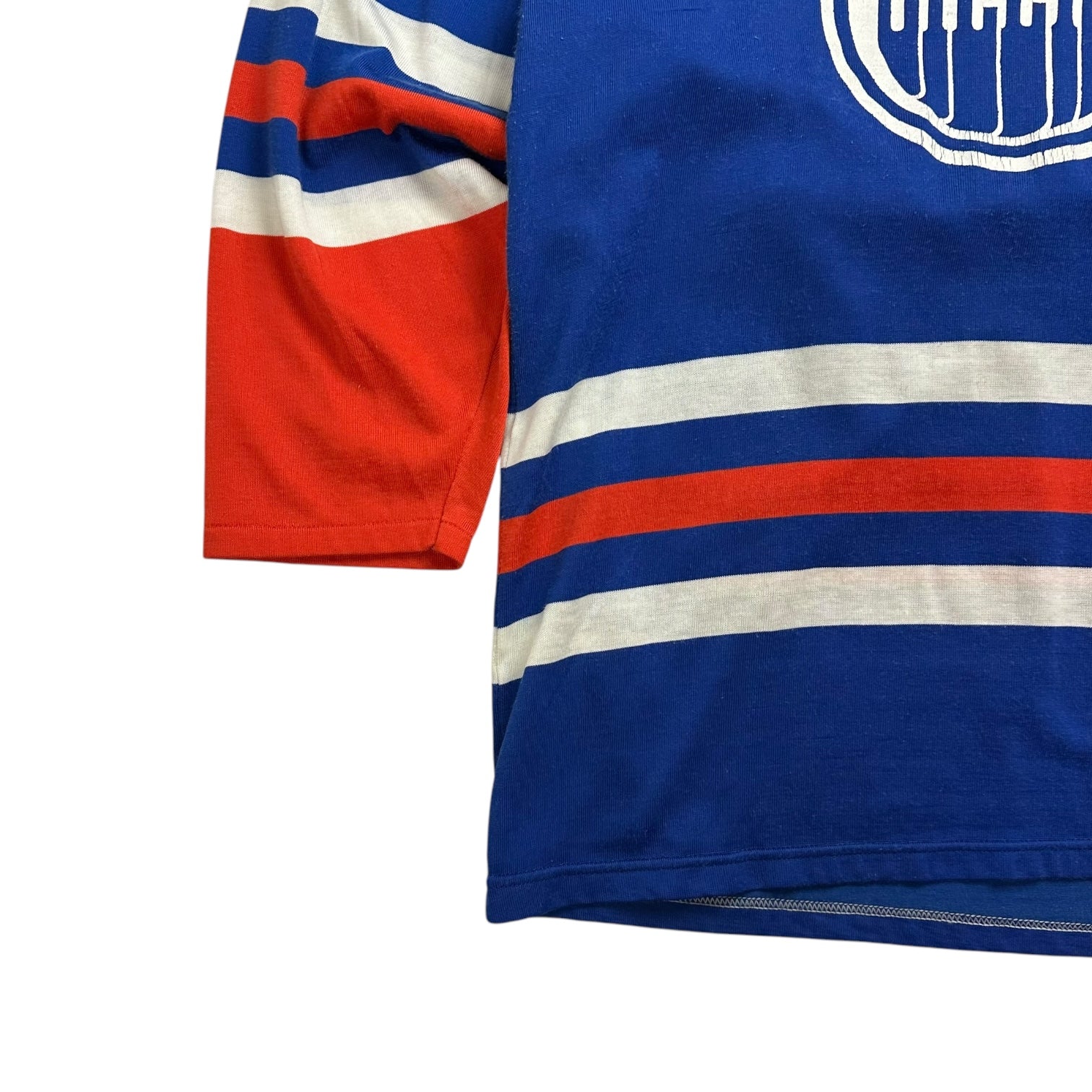 Vintage Edmonton Oilers Screen Print Home Jersey