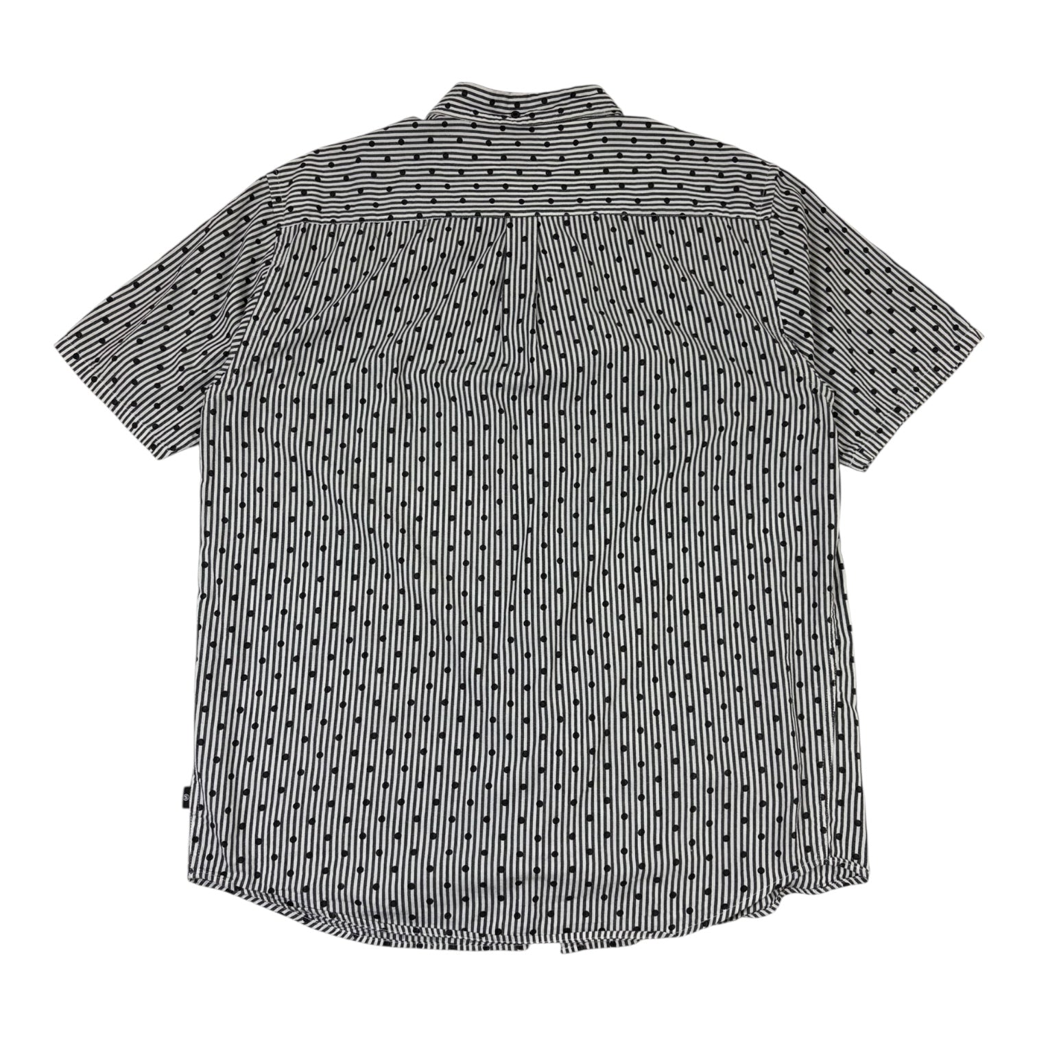 Vintage Stussy Polka Dot Striped Button Up T-Shirt