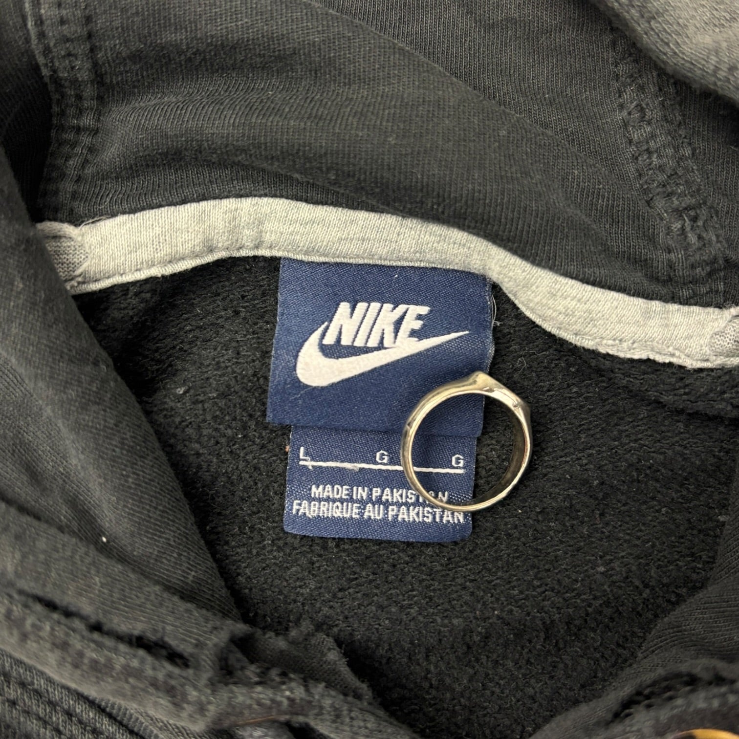 Y2K Nike Pullover Pocket Swoosh Hoodie Black