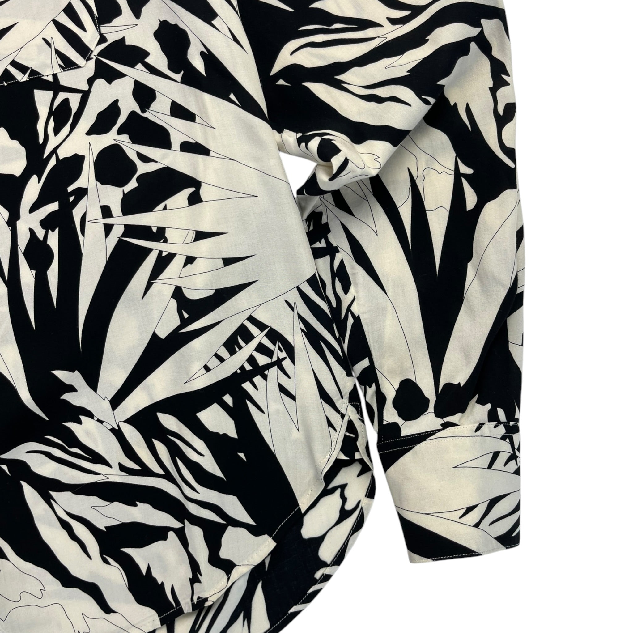 Saint Laurent Floral Silky Button Up Shirt