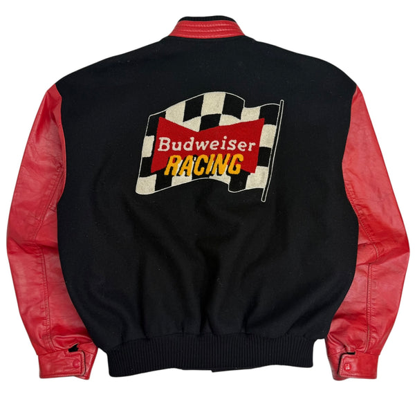 Vintage Budweiser Racing Varsity Jacket Black/Red