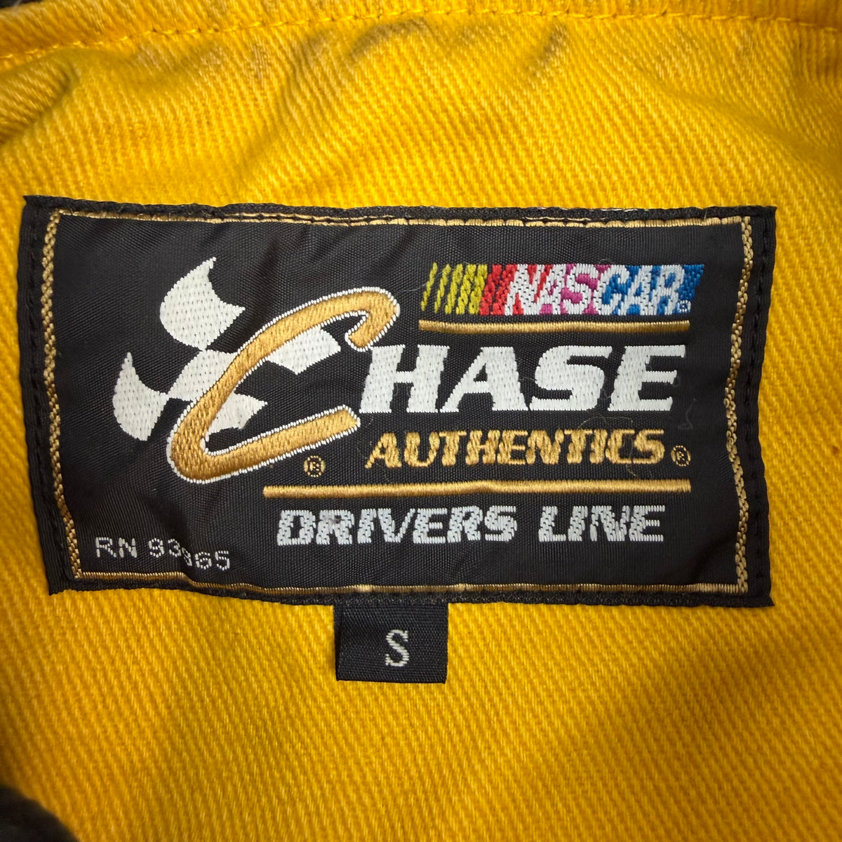 Vintage Chase Authentics NASCAR Dewalt Racing Jacket Yellow