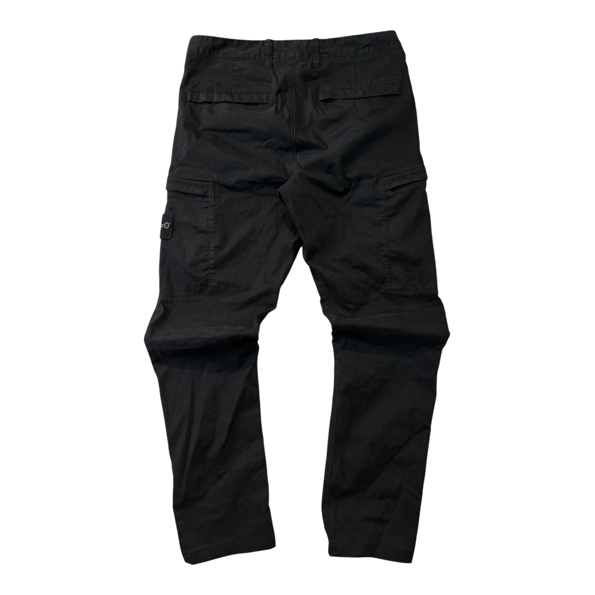 Stone Island Brushed Cotton Canvas Cargo Pants Black