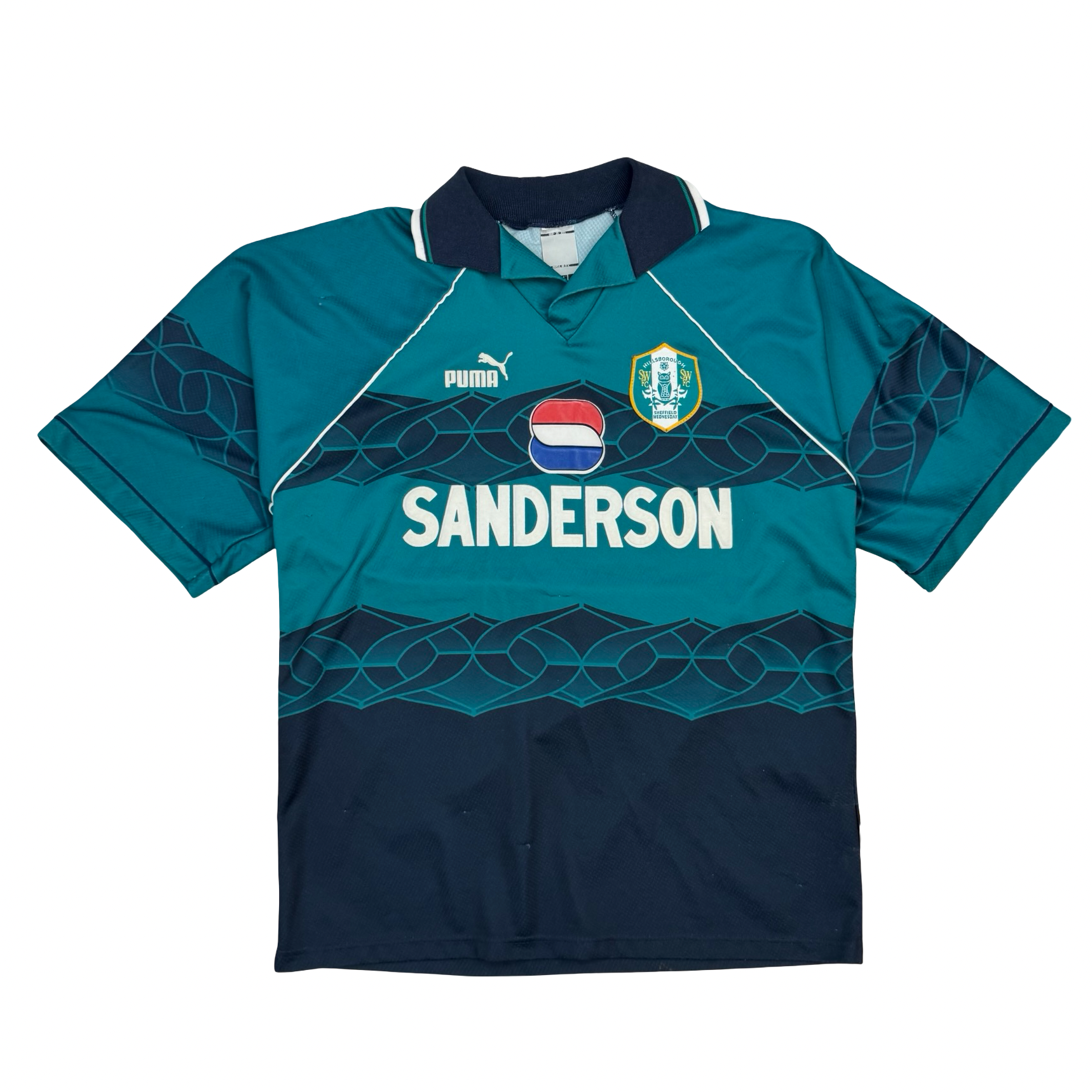 Vintage Puma 1995-97 Sheffield Wednesday Away Jersey Teal