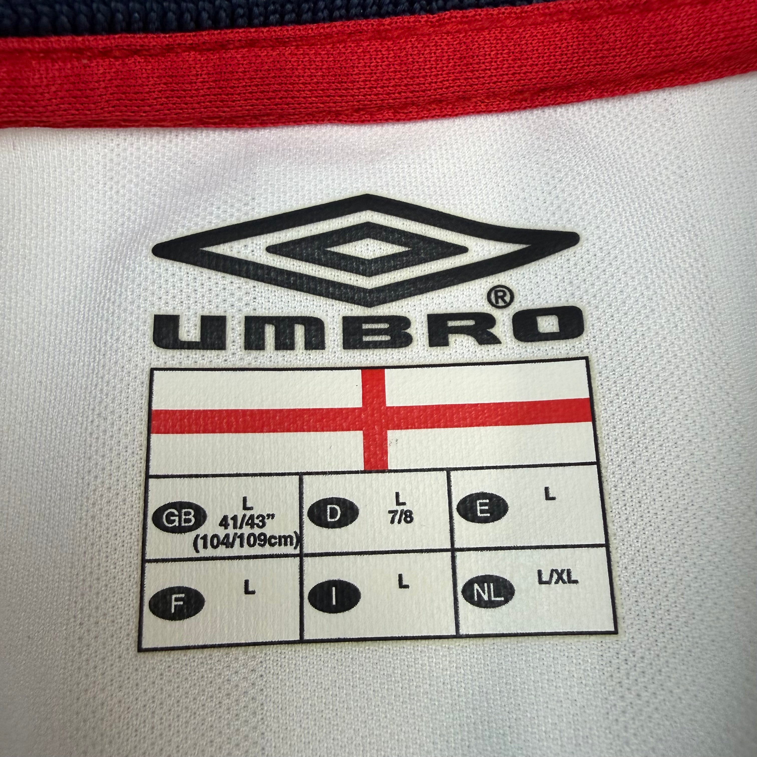 2001-03 Umbro England Home Jersey White