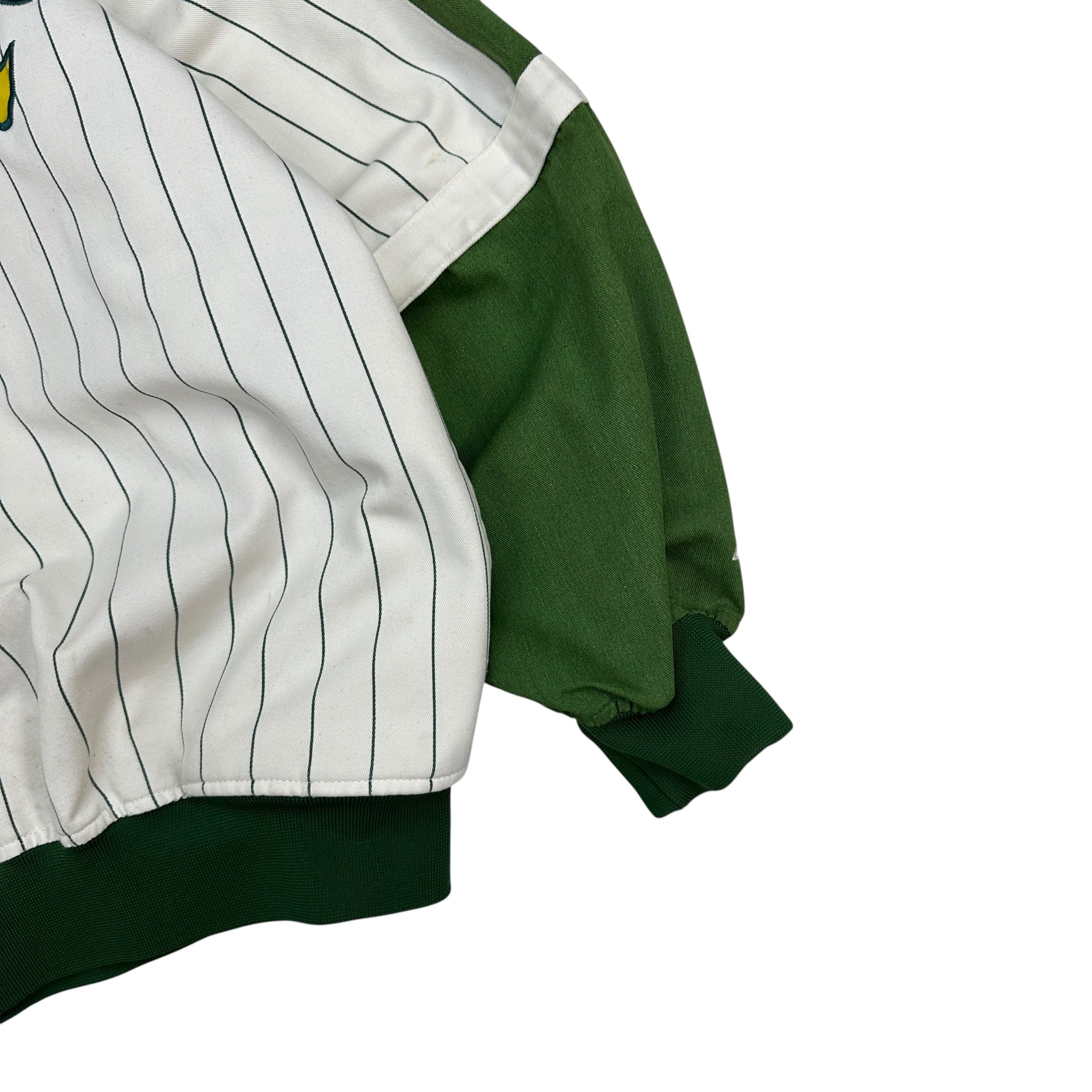Vintage Starter Oakland Athletics Pin Stripe Crewneck White/Green