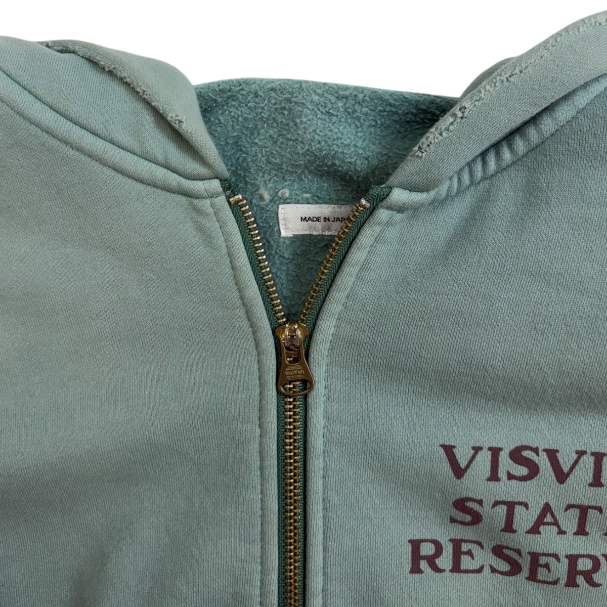 Visvim 24AW Jumbo SB F.Z. Crash Zip-Up Hoodie Teal
