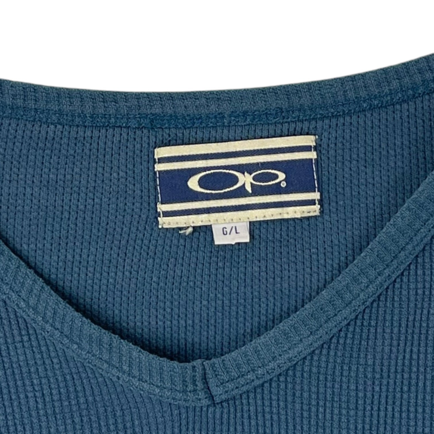 Vintage Y2K Ocean Pacific Thermal L/S T-Shirt Blue