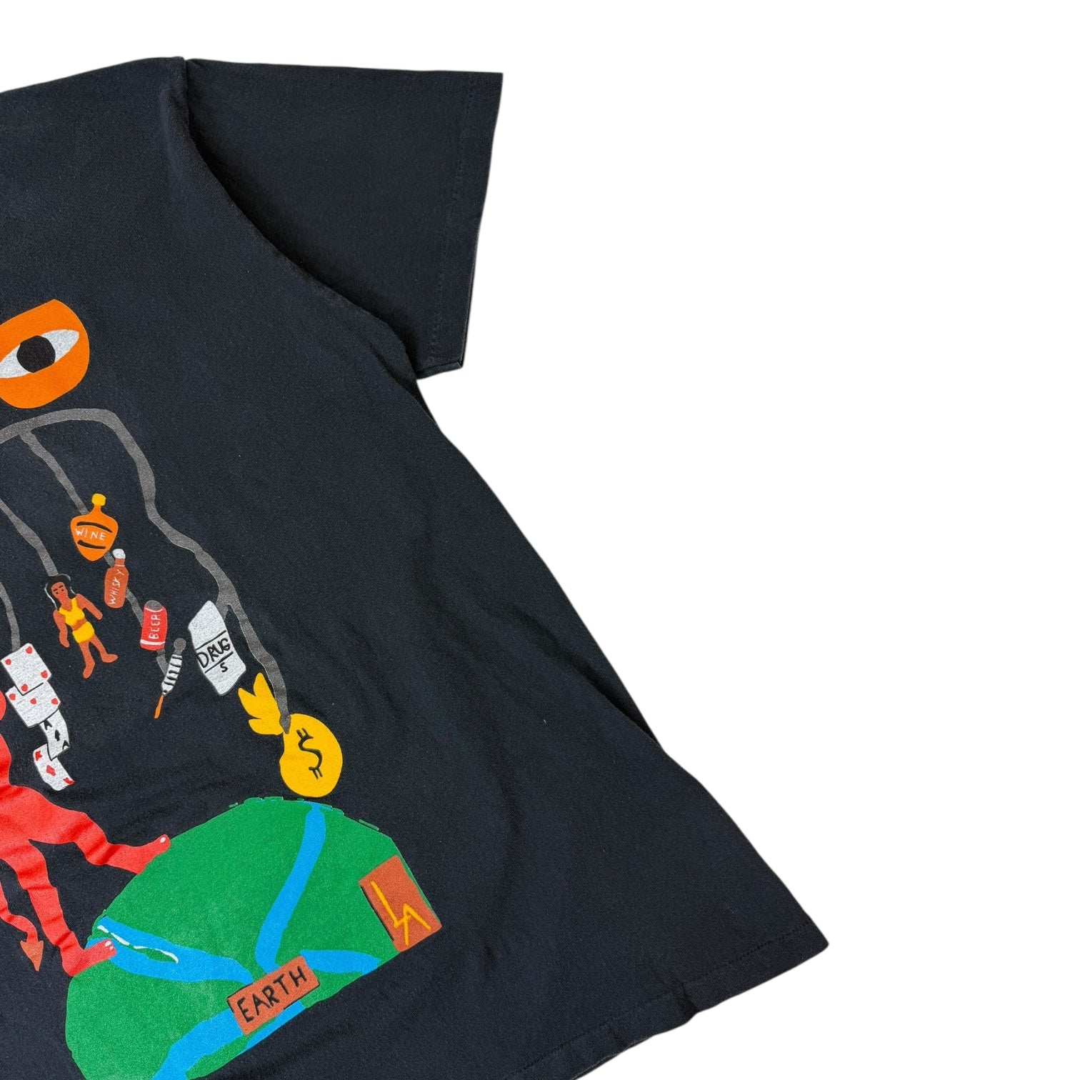 Vintage 90's House of Blues Devil-Fishing T-shirt Black