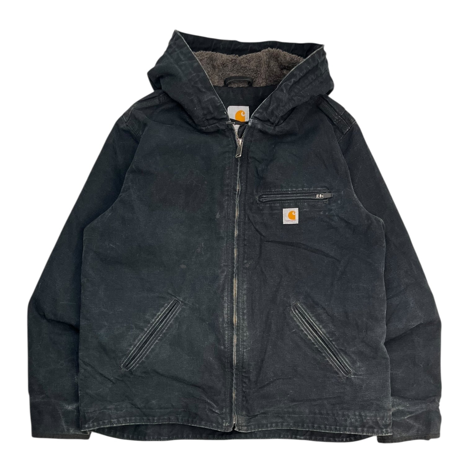 Carhartt Hooded Sherpa Lined Detroit Jacket Black