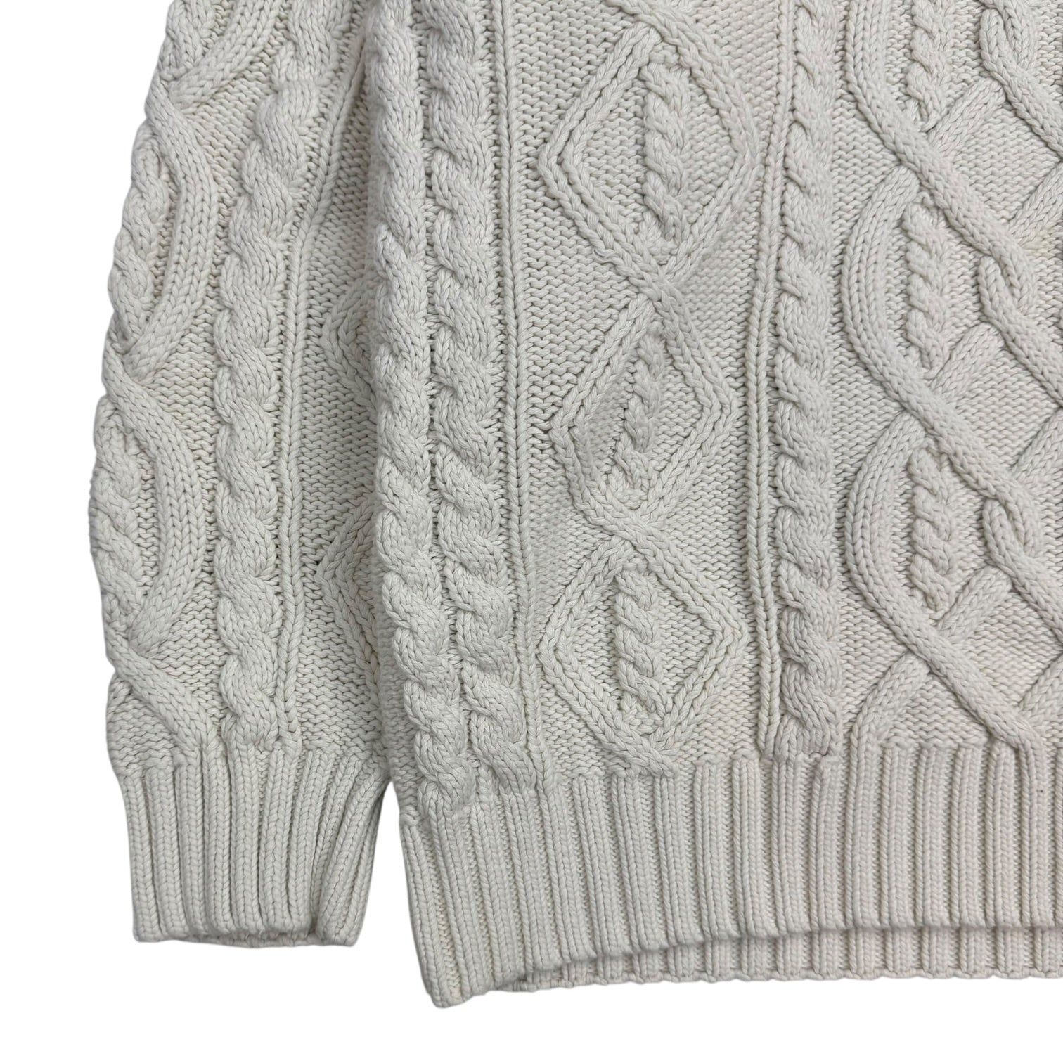 Vintage Eddie Bauer Cable Knit Sweater White