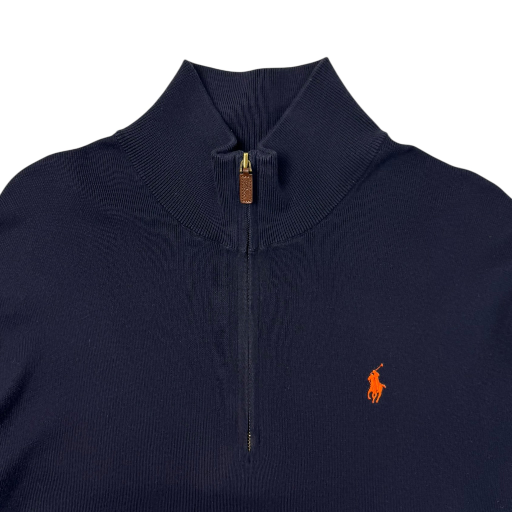 Polo Ralph Lauren Cinched Waist 1/4 Zip Orange Horse