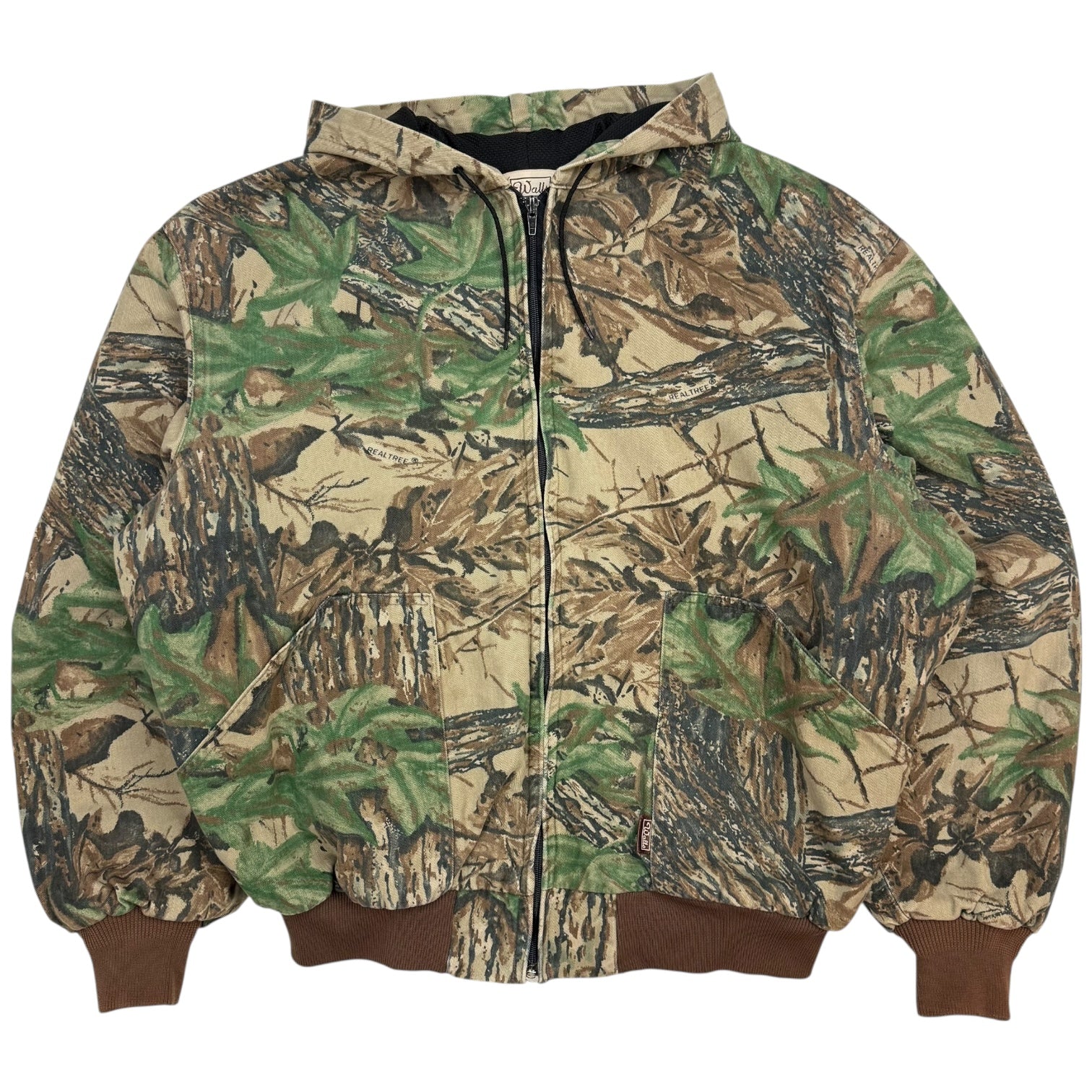 Vintage Real Tree Hooded Work Jacket Camo