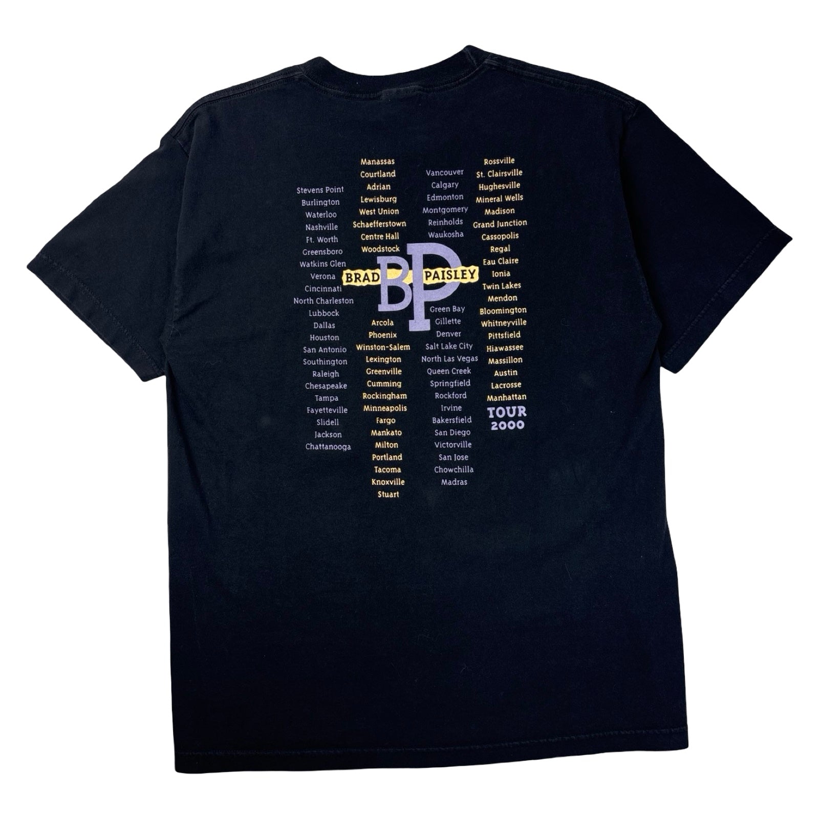 2000 Brad Paisley Tour T-Shirt Dark Navy