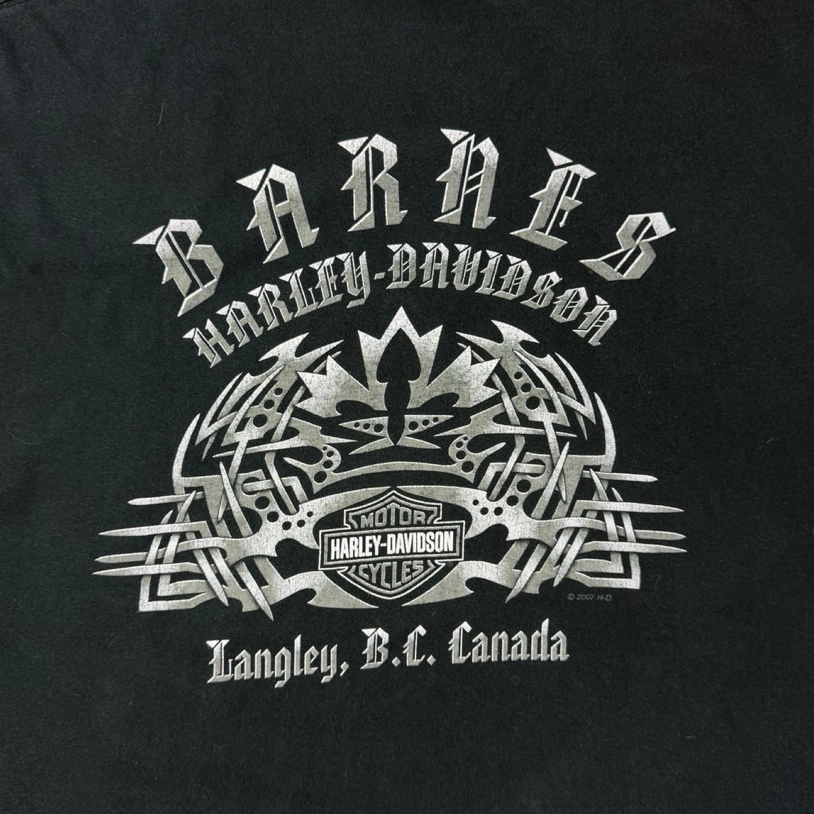 2007 Harley Davidson Langley, BC T-Shirt Black