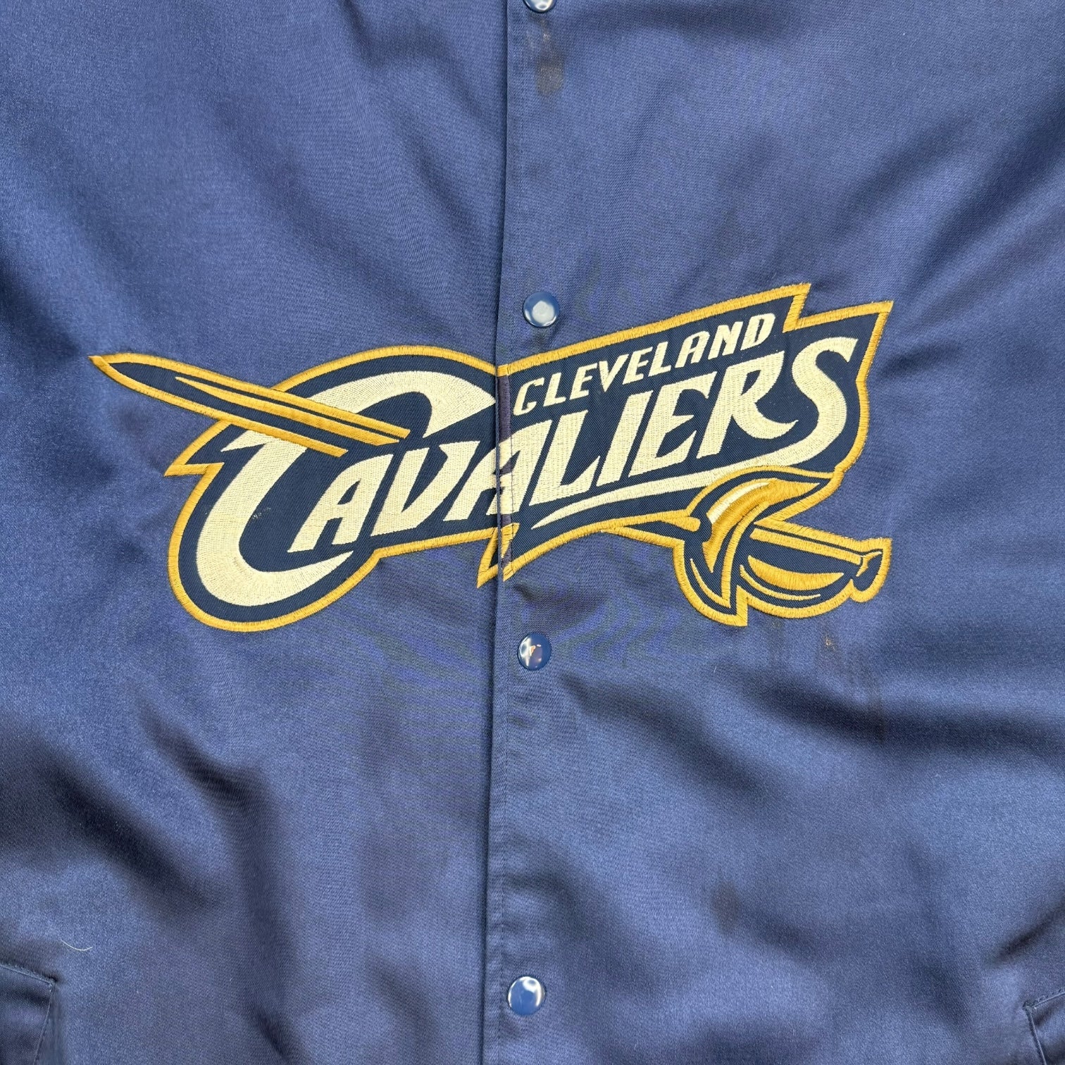 Vintage Cleveland Cavaliers Satin Bomber Jacket Blue
