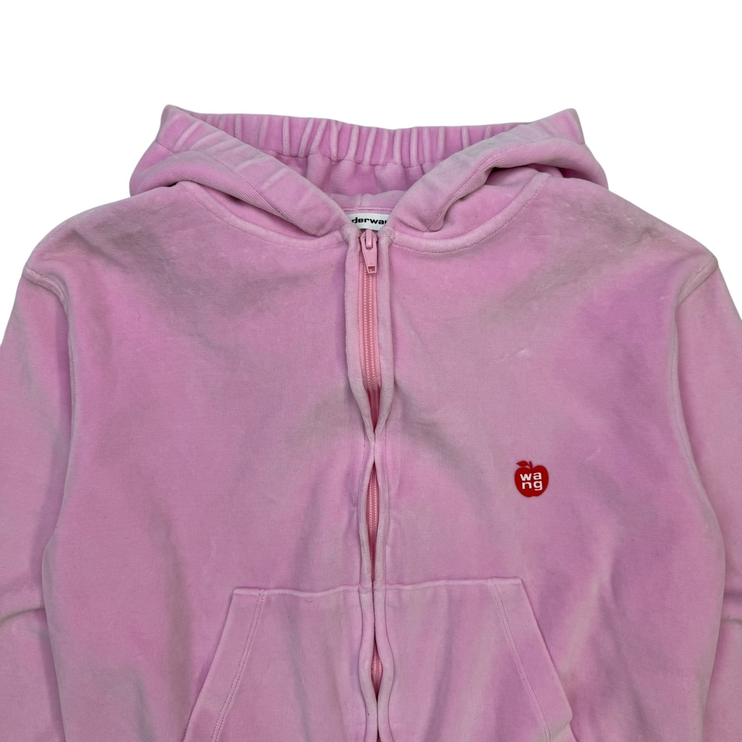 Alexander Wang FW23 Pink Apple Logo Hoodie Pink