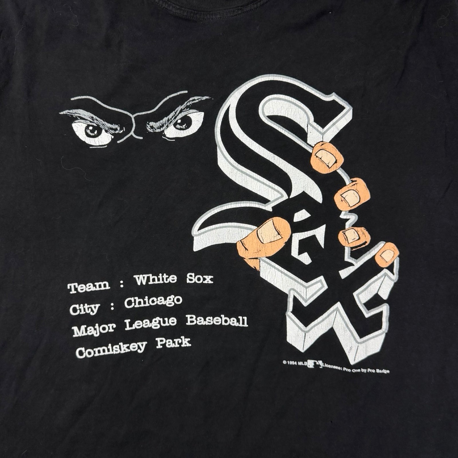 1994 Pro Badge White Sox T-Shirt Black