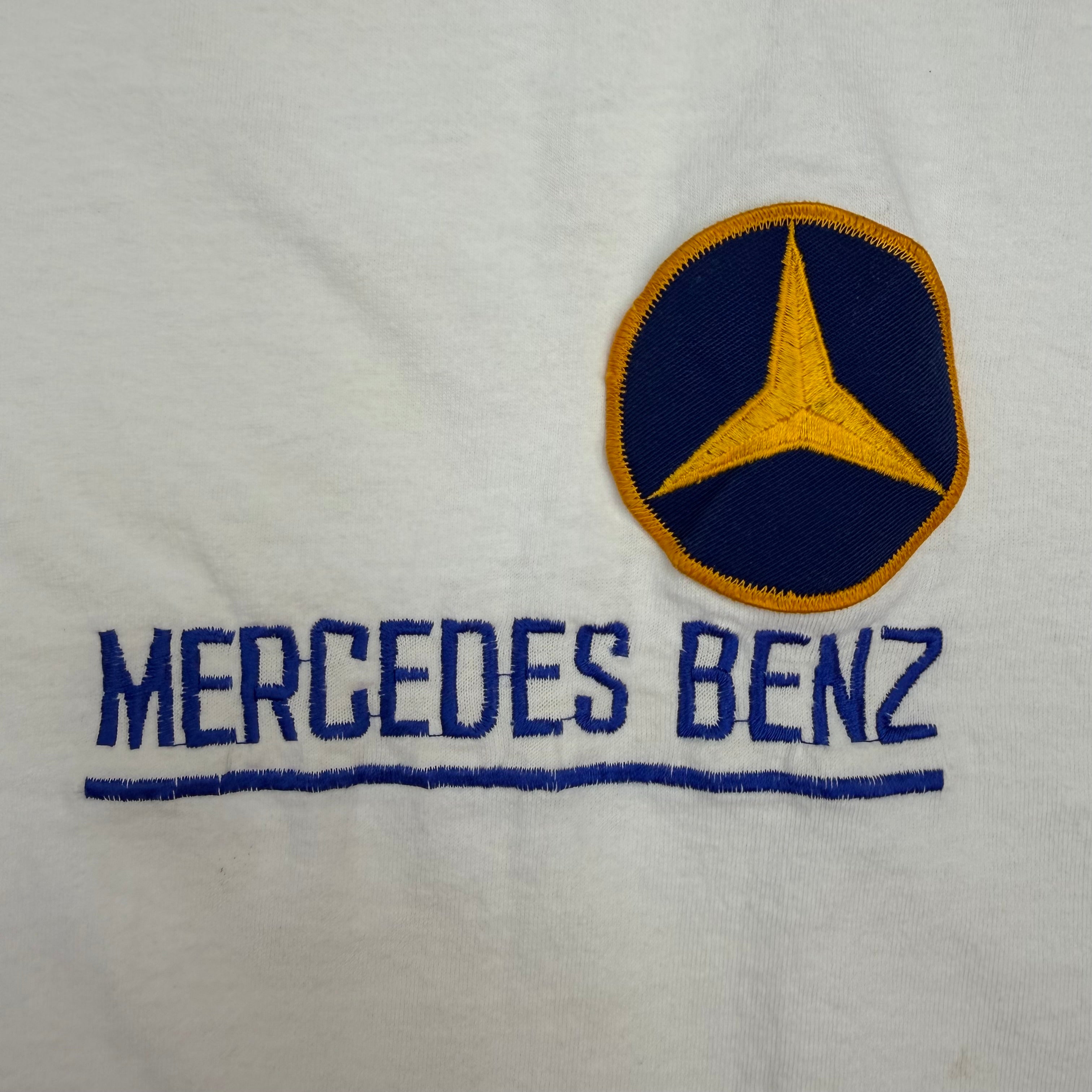 Vintage Mercedes Benz Embroidered Tee White
