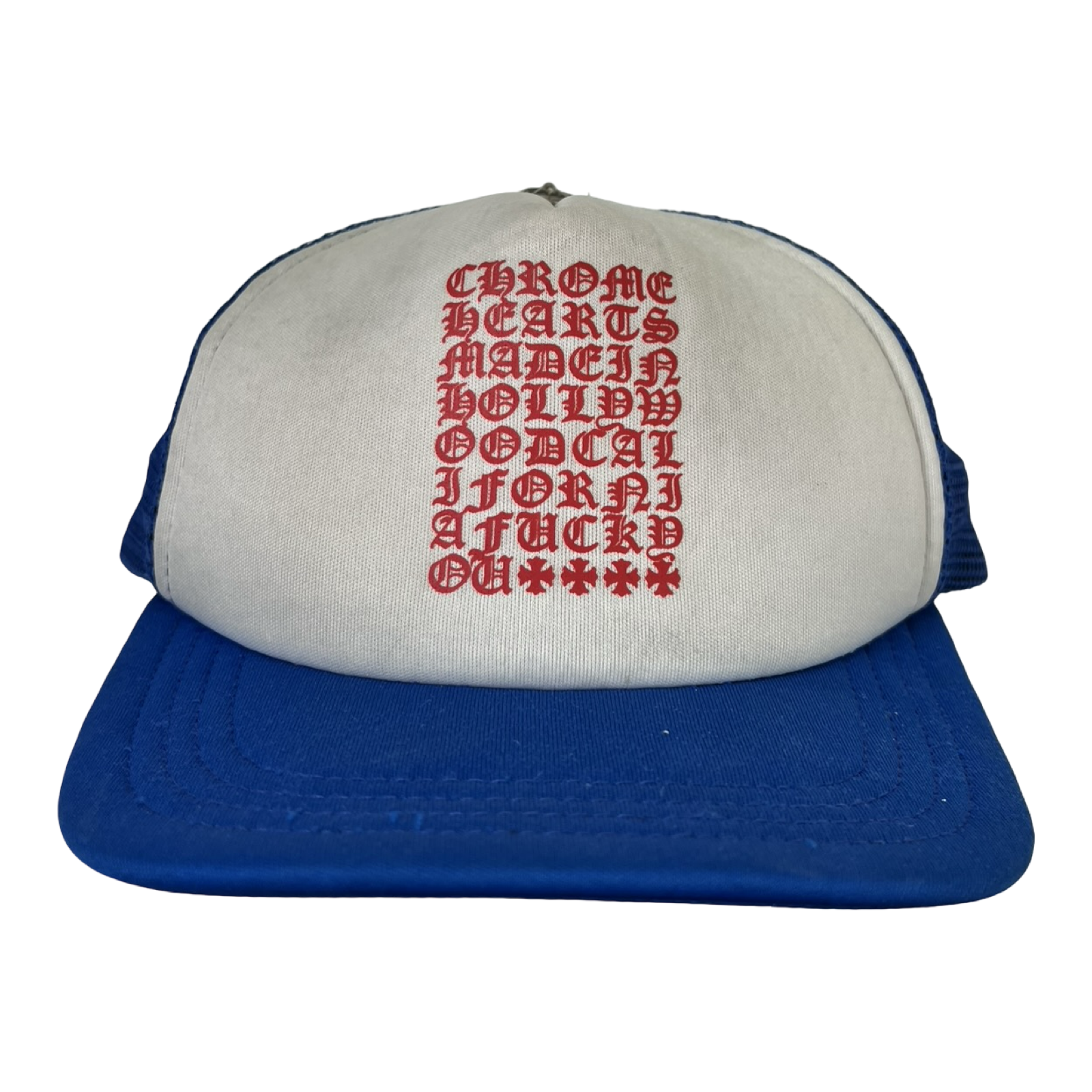 Chrome Hearts Eyechart Trucker Hat Blue