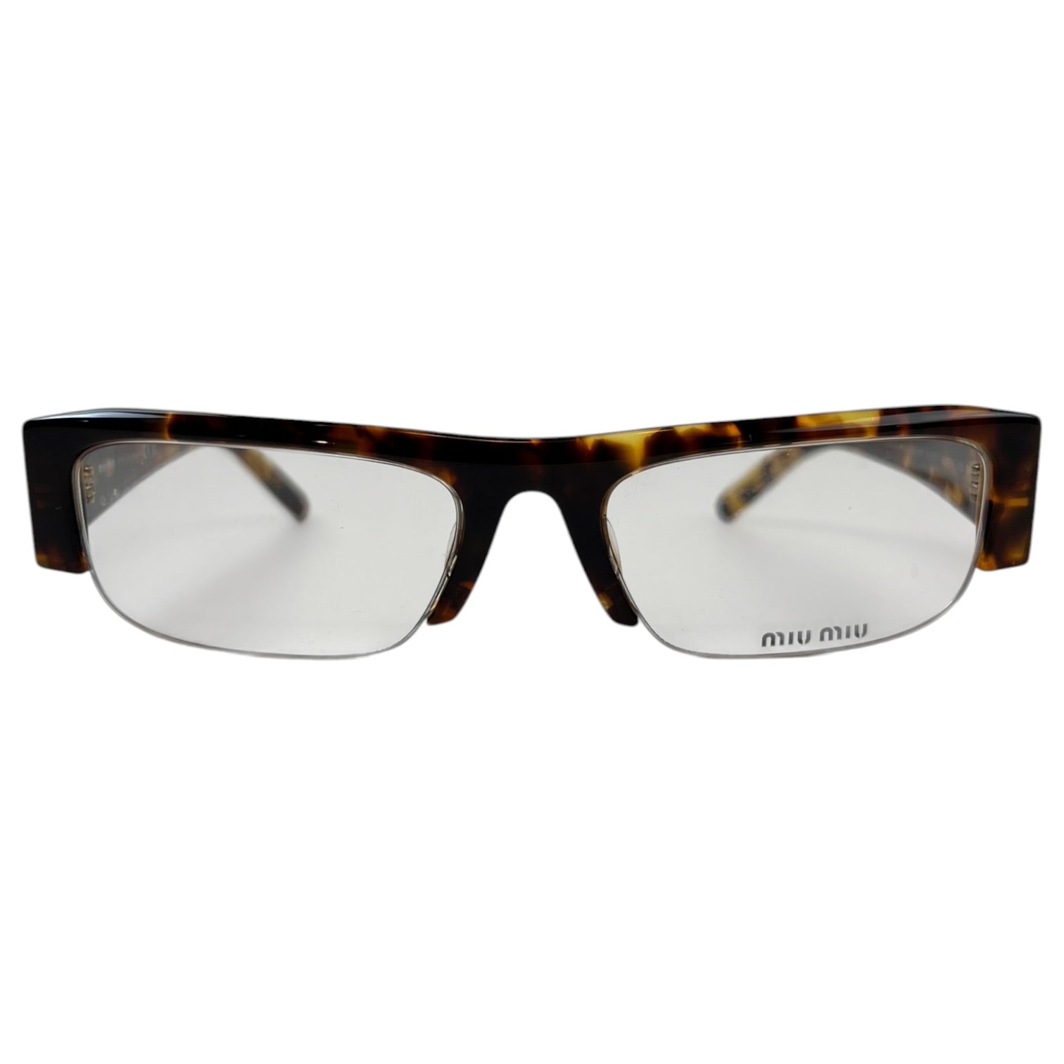 Miu Miu Vedette Glasses Brown Tortoise Shell