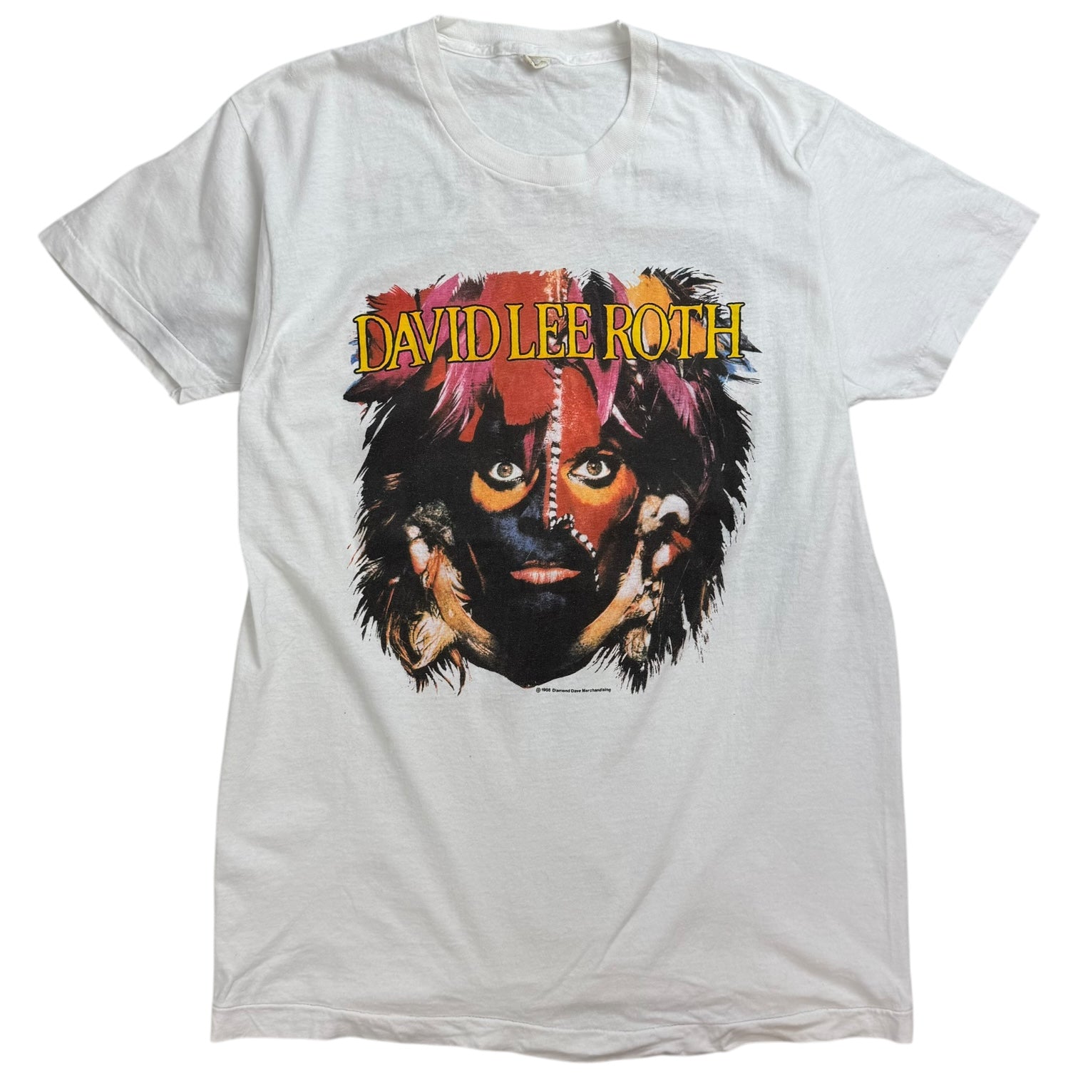 1986 David Lee Roth The World Tour Tee White