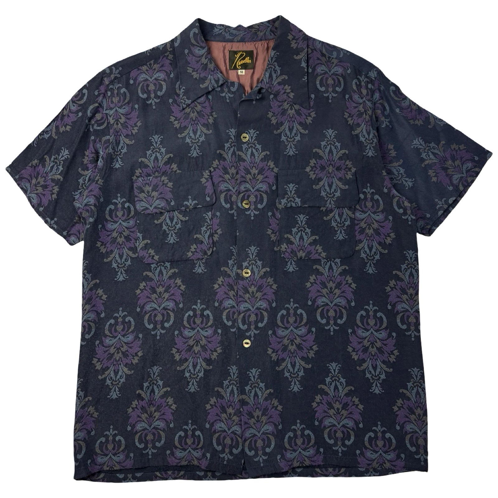Needles Ornamental Jacquard Camp Collar Button Up Shirt