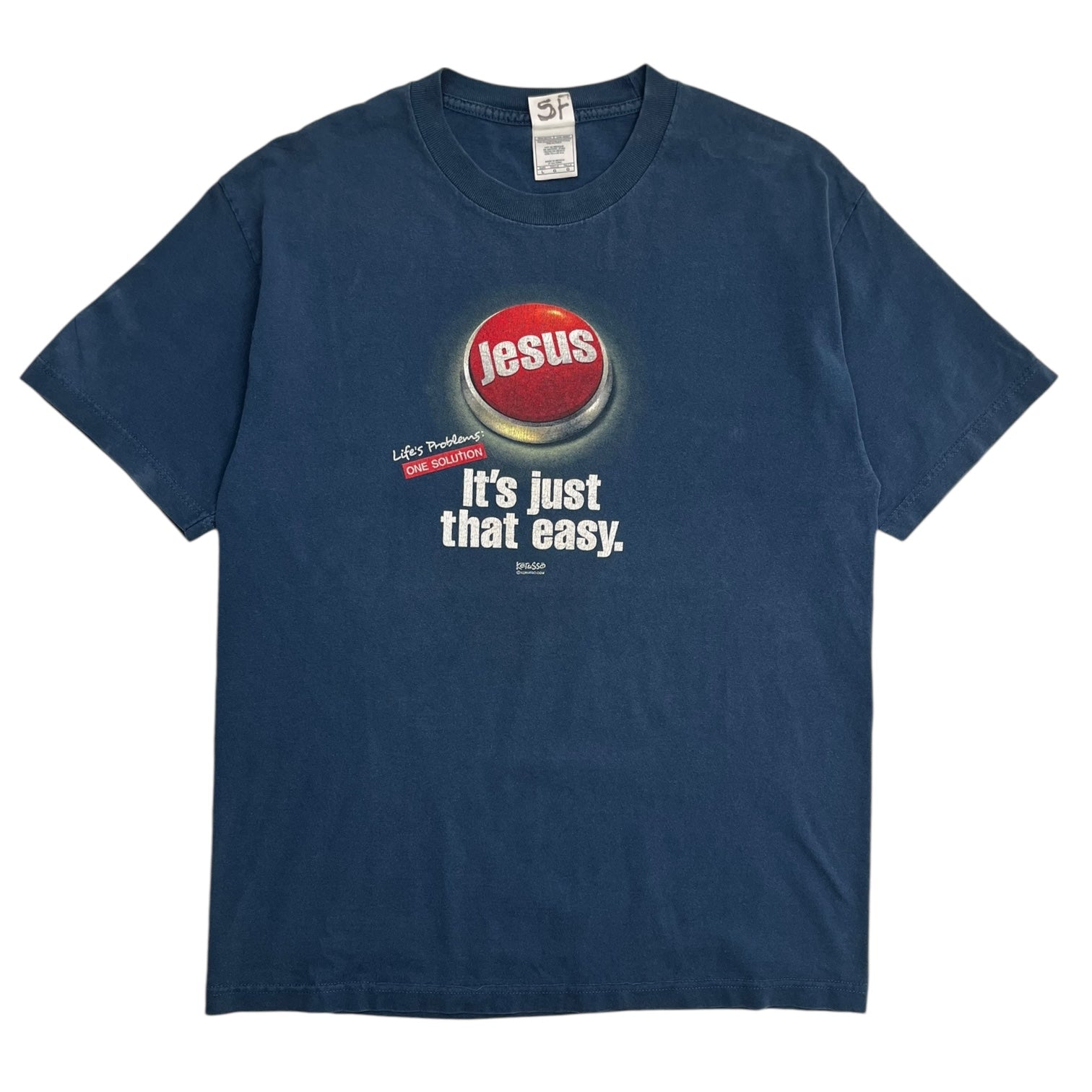 Vintage Jesus “Easy Button” Parody T-Shirt