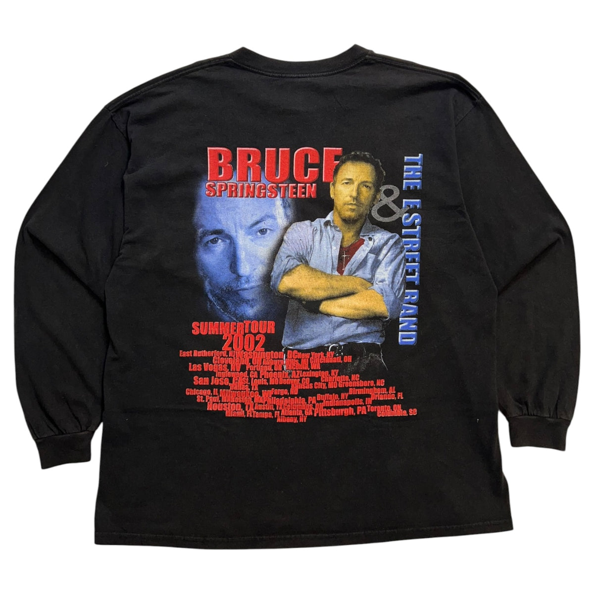 Vintage 2002 Bruce Springsteen Summer Tour Long Sleeve T-Shirt Black