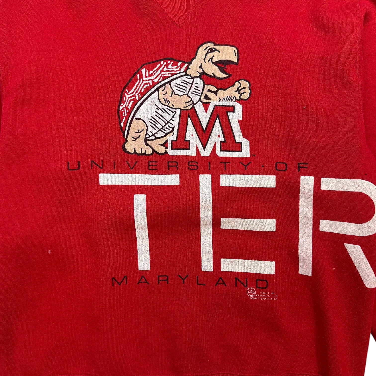 Vintage Russell Athletics Unviersity Of Maryland Crewneck Red