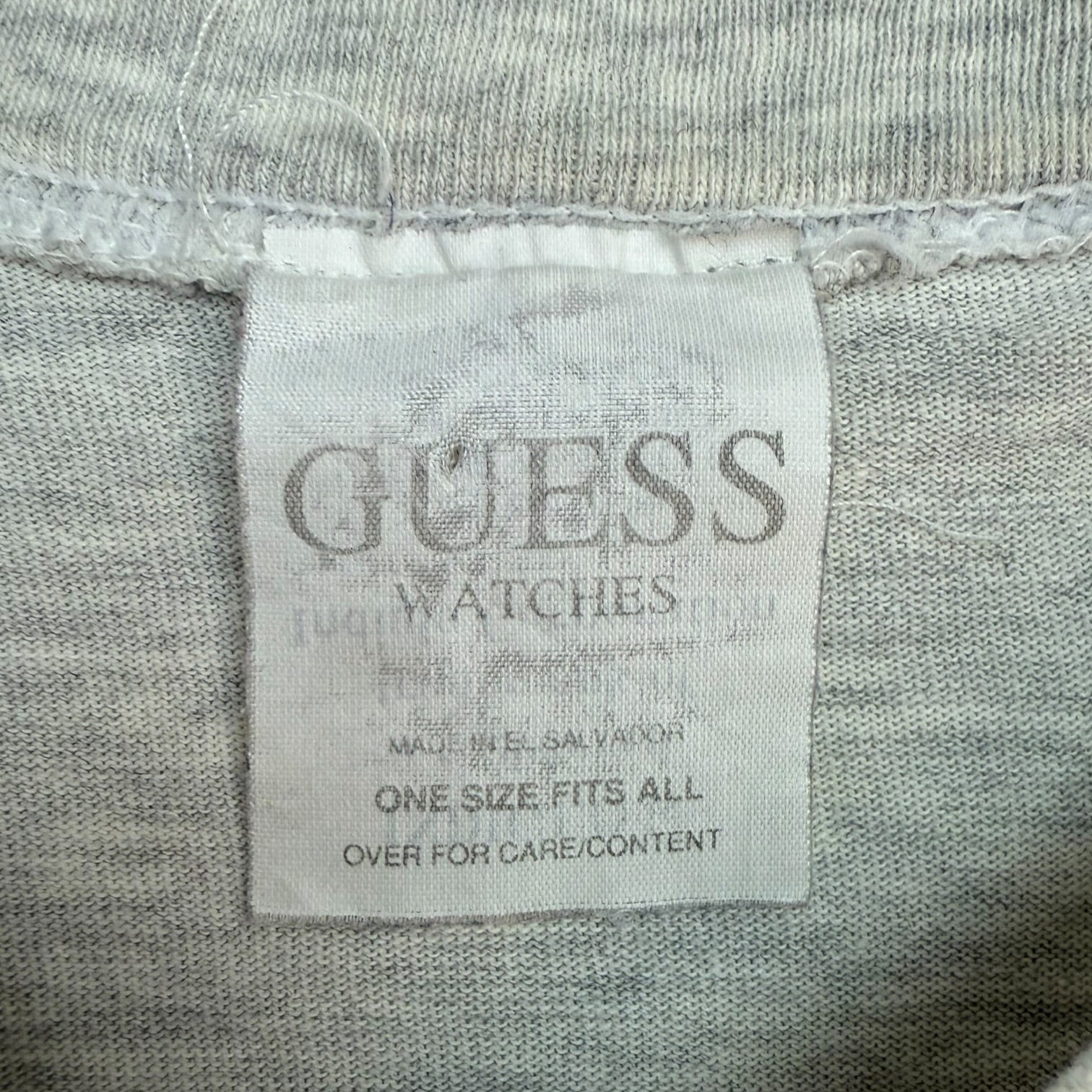 Vintage Guess Watches Tee Grey