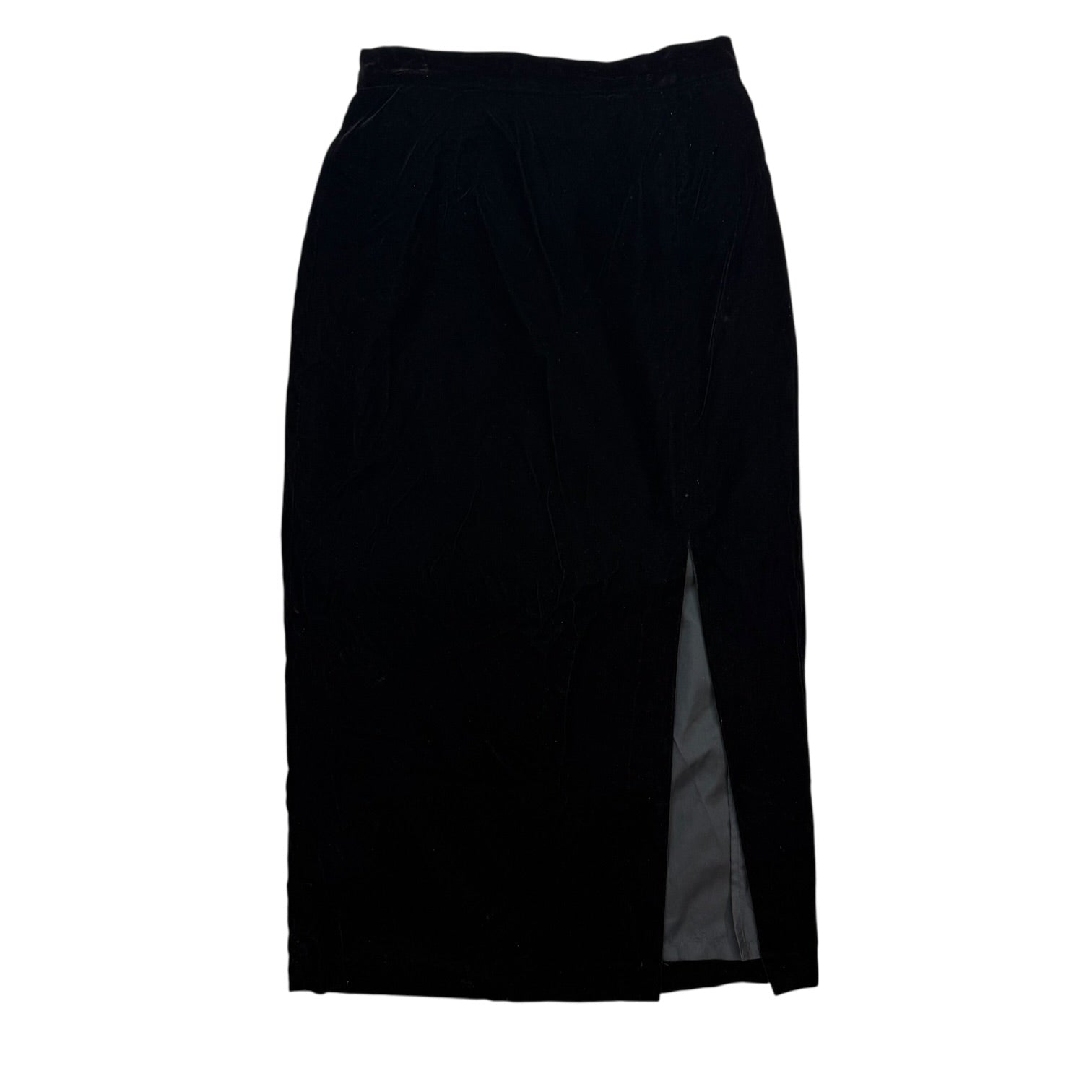 (W) Vintage Velvet Skirt Black