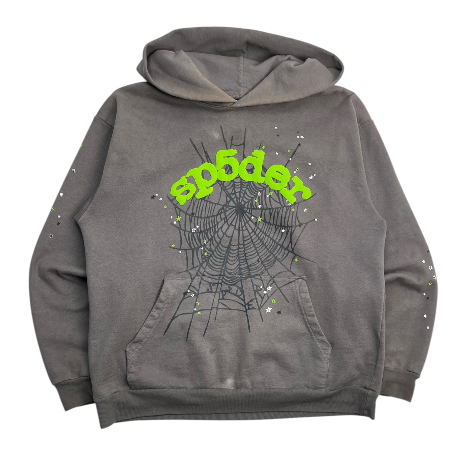 Sp5der Wait Web Hoodie Slate Grey