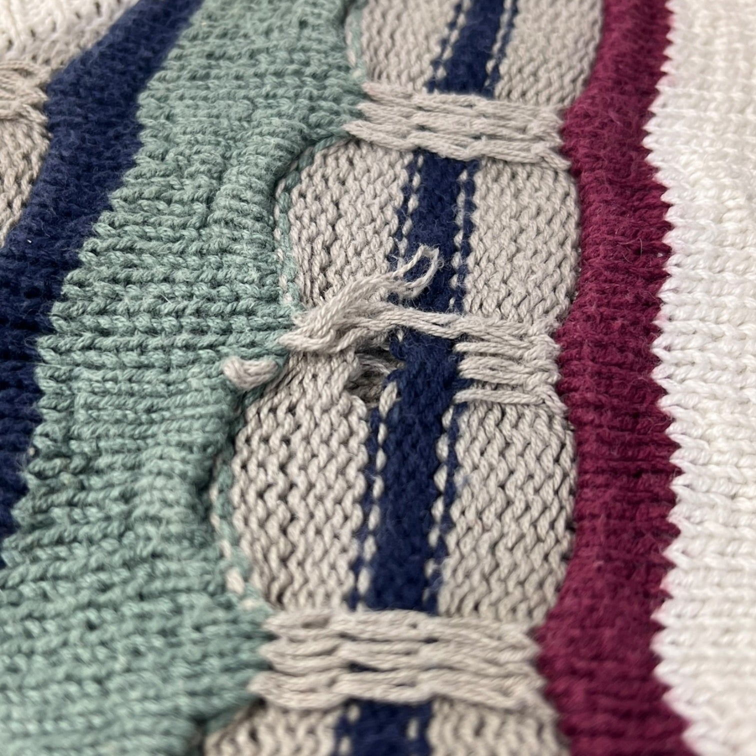 Vintage Bachrach Eyelet Textured Knit