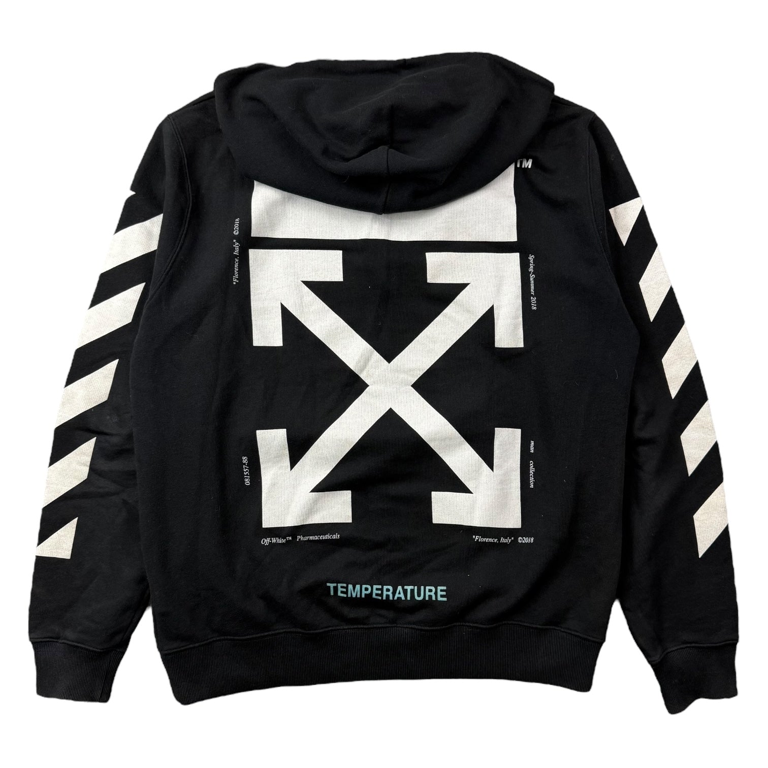 Off-White SS18 Mona Lisa Pullover Hoodie Black