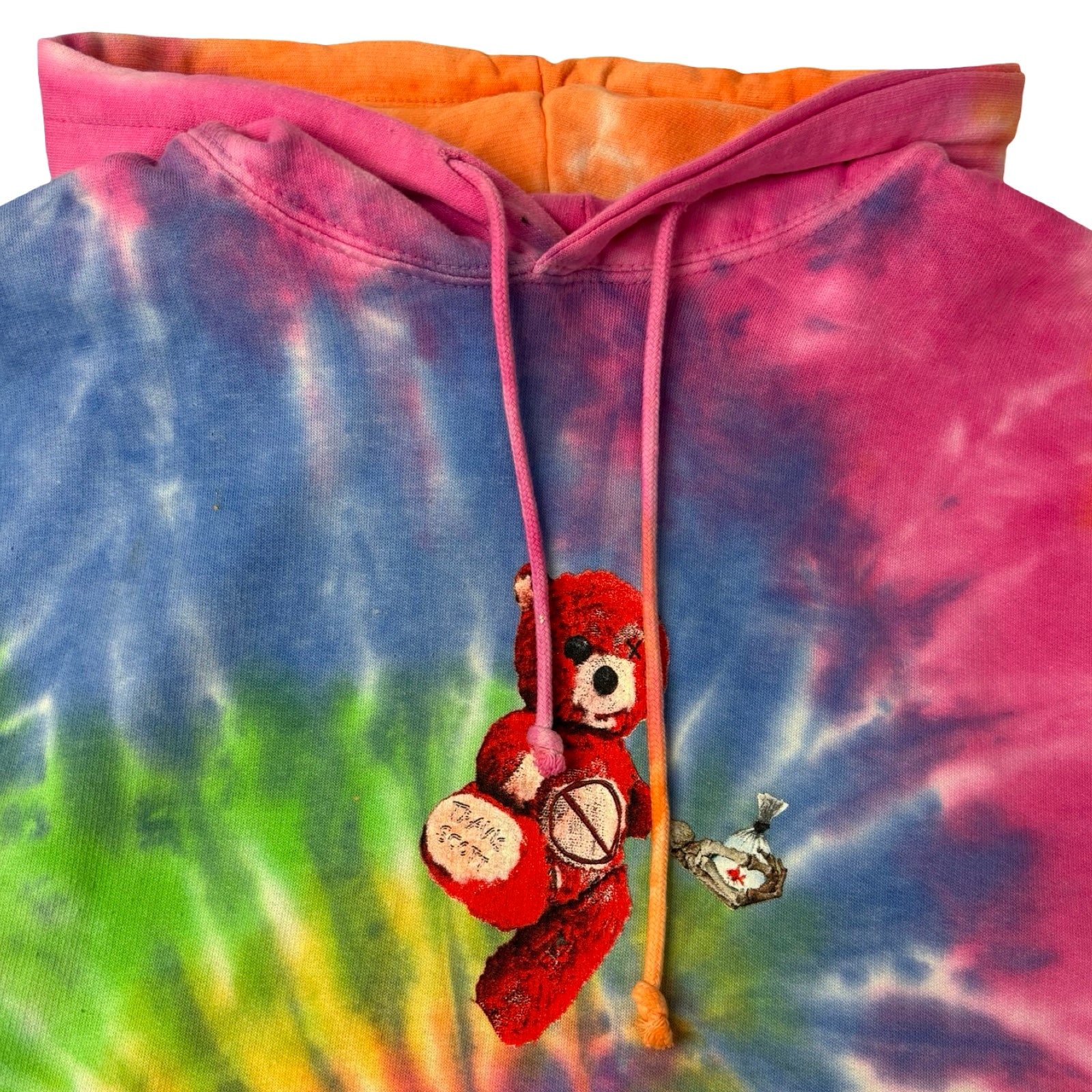 Travis Scott Astroworld Tour Skipping Bear Hoodie Tie Dye