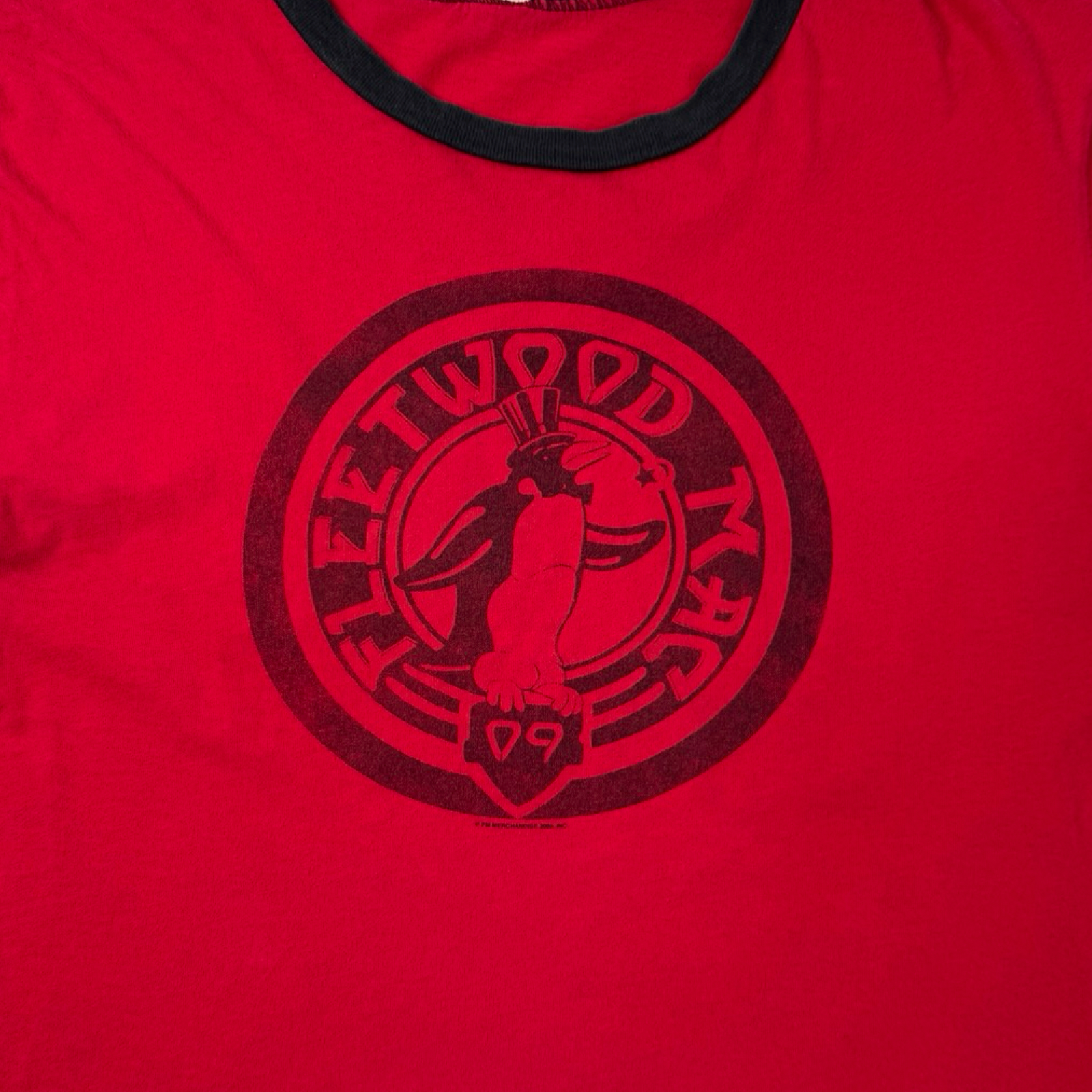 (W) 2009 Fleetwood Mac Penguin  Ringer Shirt