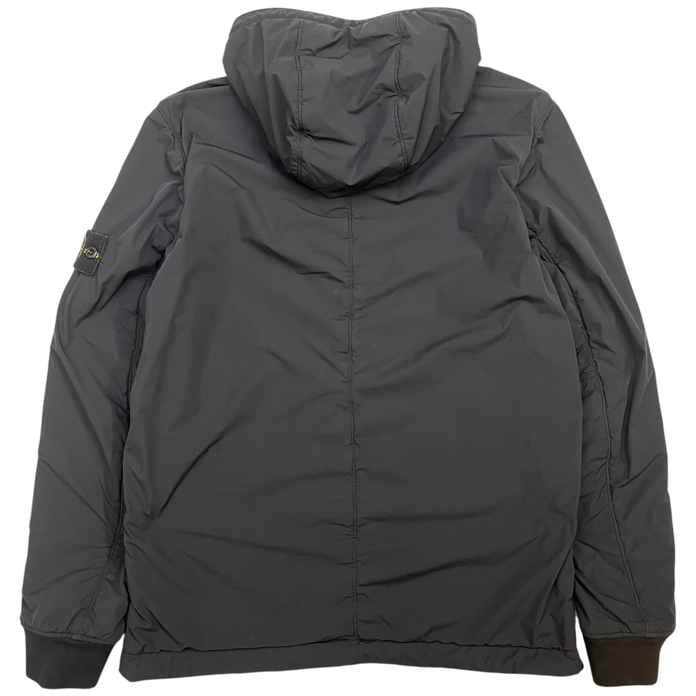 Stone Island Nylon Hooded Zip Jacket Black