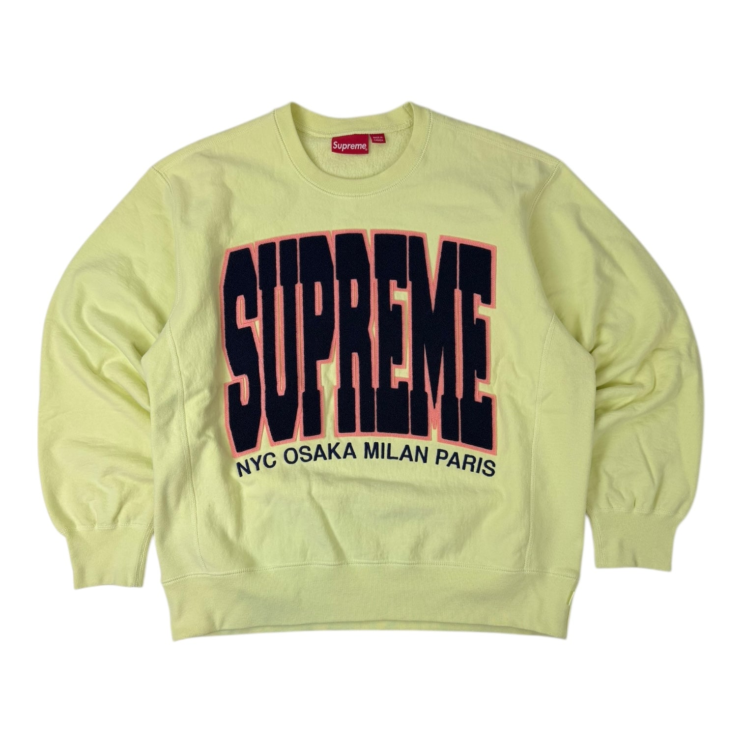 Supreme Cities Arc Crewneck Pale Lime