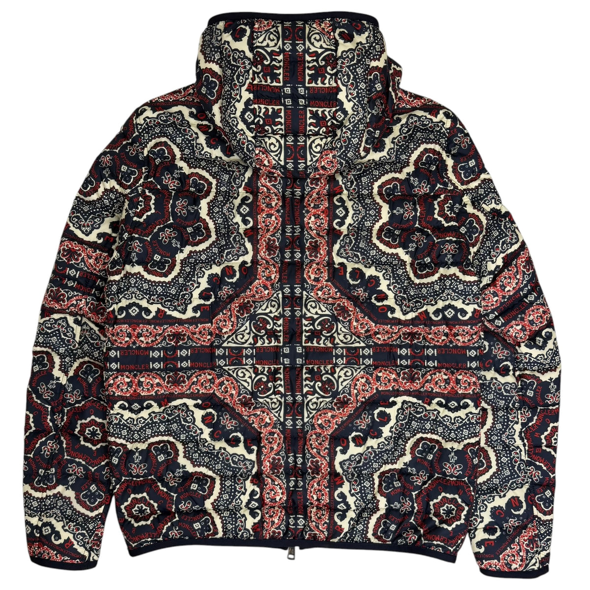 Moncler Zois Reversible Bandana Quilted Shell Jacket Blue/Red