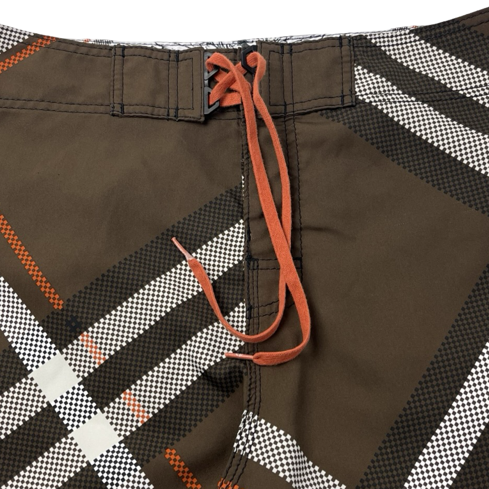 Vintage Y2K Billabong Plaid Board Shorts Brown