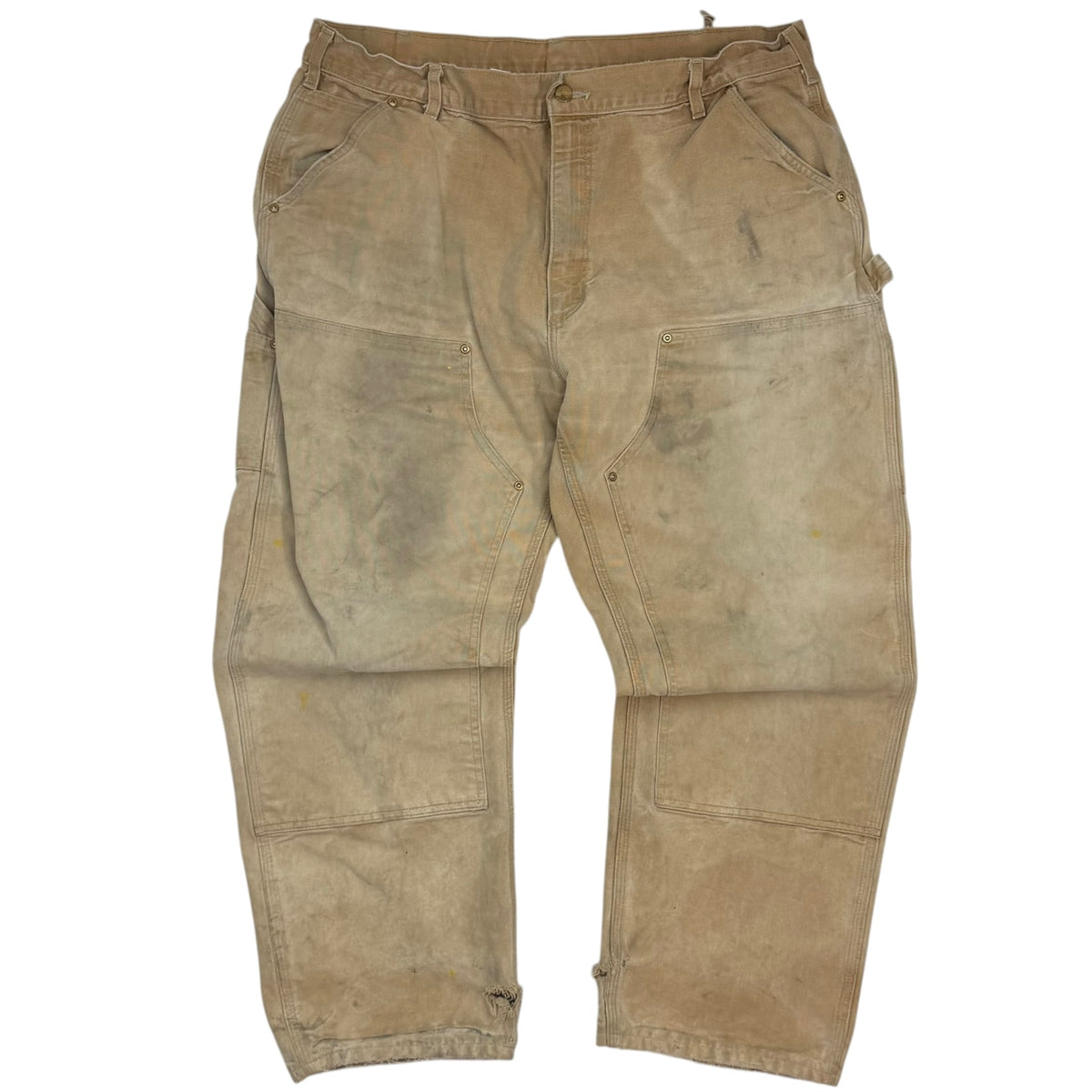 Vintage Carhartt Dungaree Distressed Pants Tan