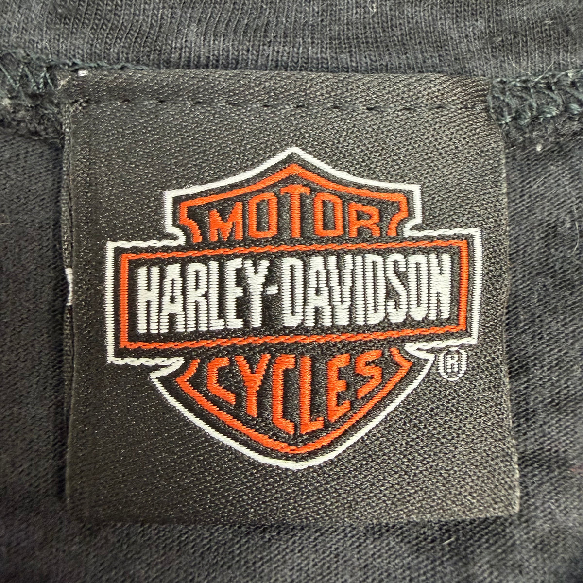(W) Vintage Harley Davidson Rhinestone Tee Black